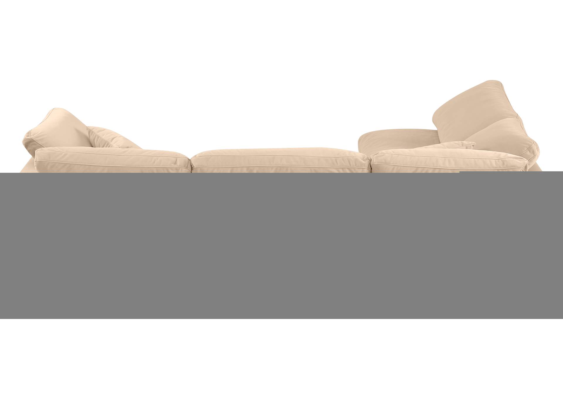 Indulge Beige Velvet Modular Sectional,Meridian Furniture
