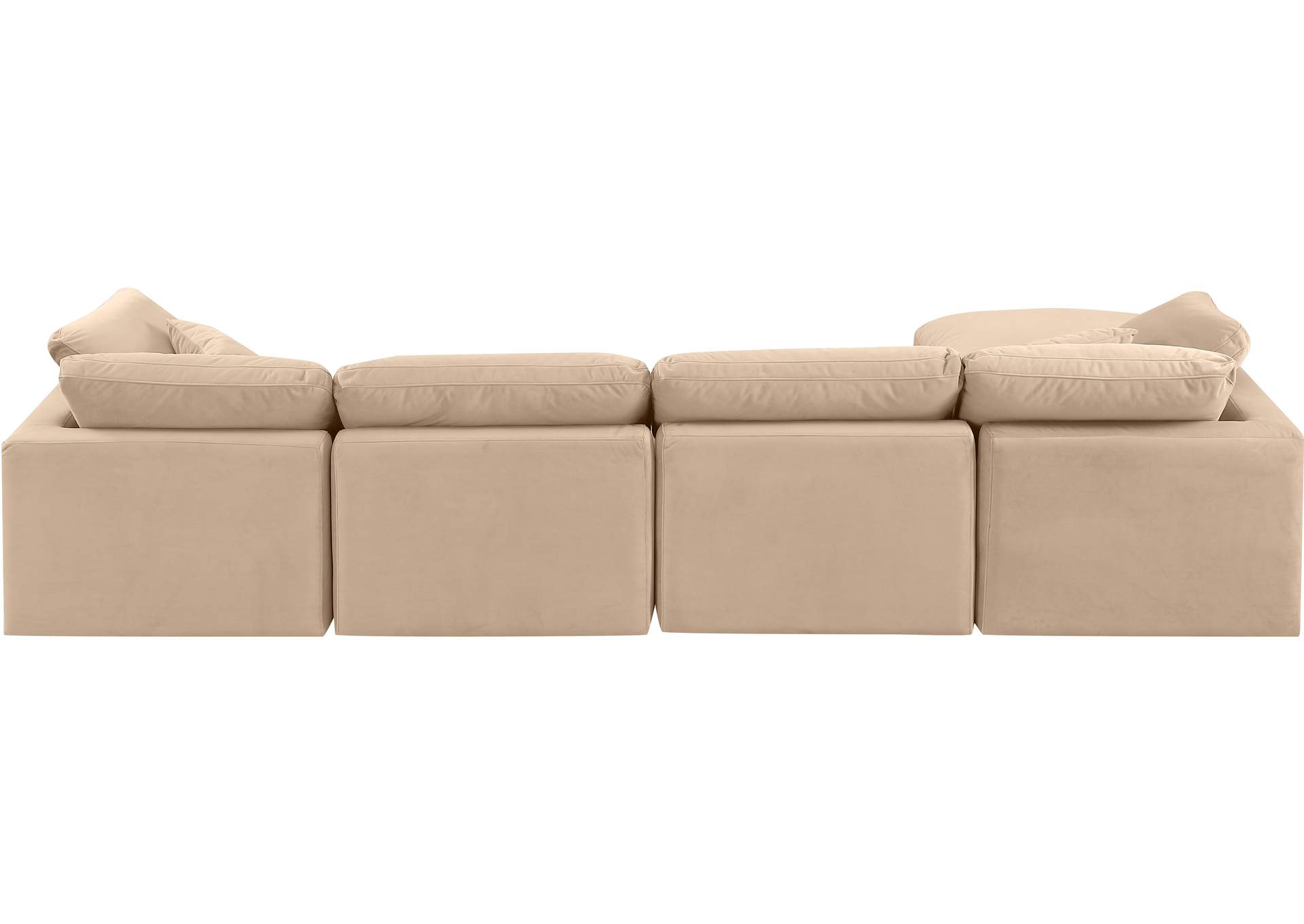 Indulge Beige Velvet Modular Sectional,Meridian Furniture