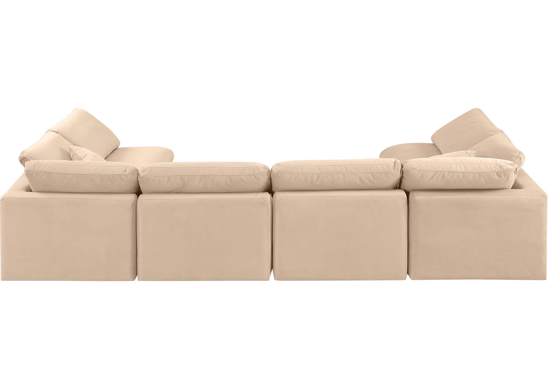 Indulge Beige Velvet Modular Sectional,Meridian Furniture