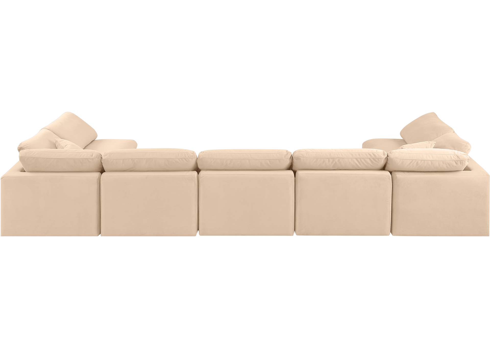 Indulge Beige Velvet Modular Sectional,Meridian Furniture