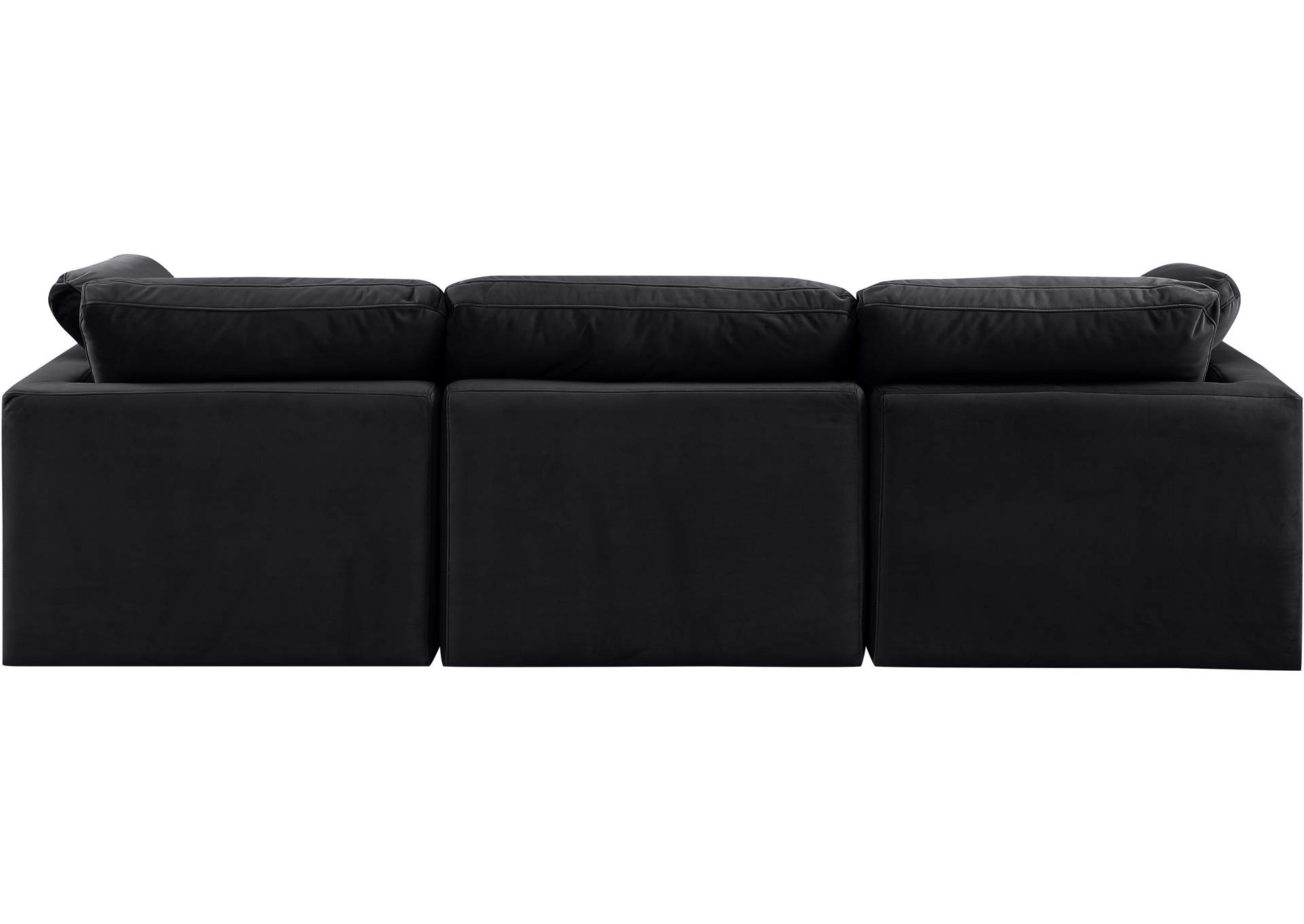 Indulge Black Velvet Modular Sofa,Meridian Furniture