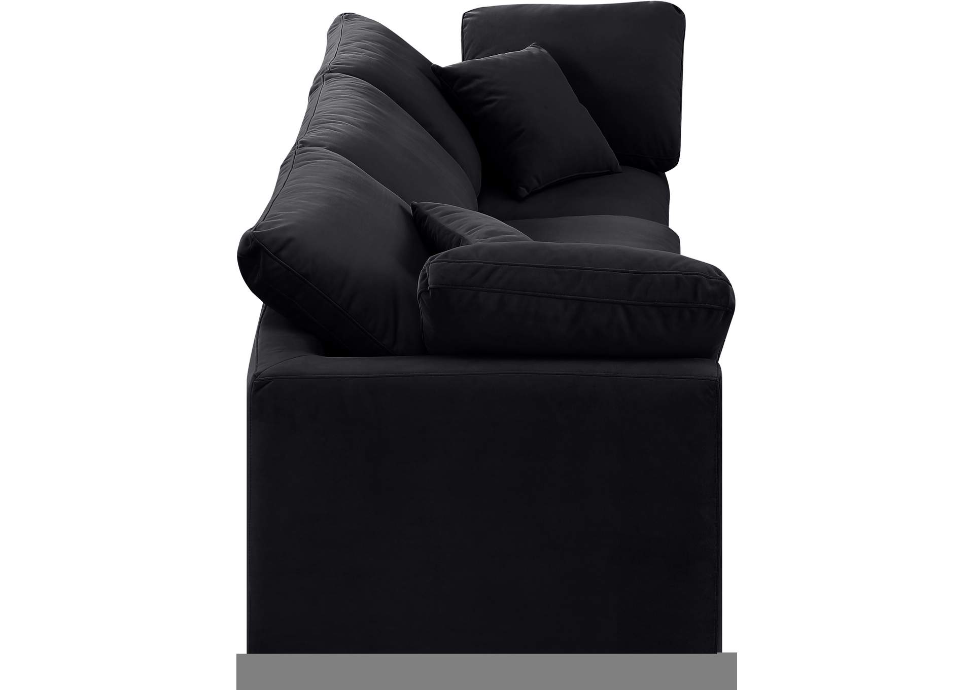 Indulge Black Velvet Modular Sofa,Meridian Furniture