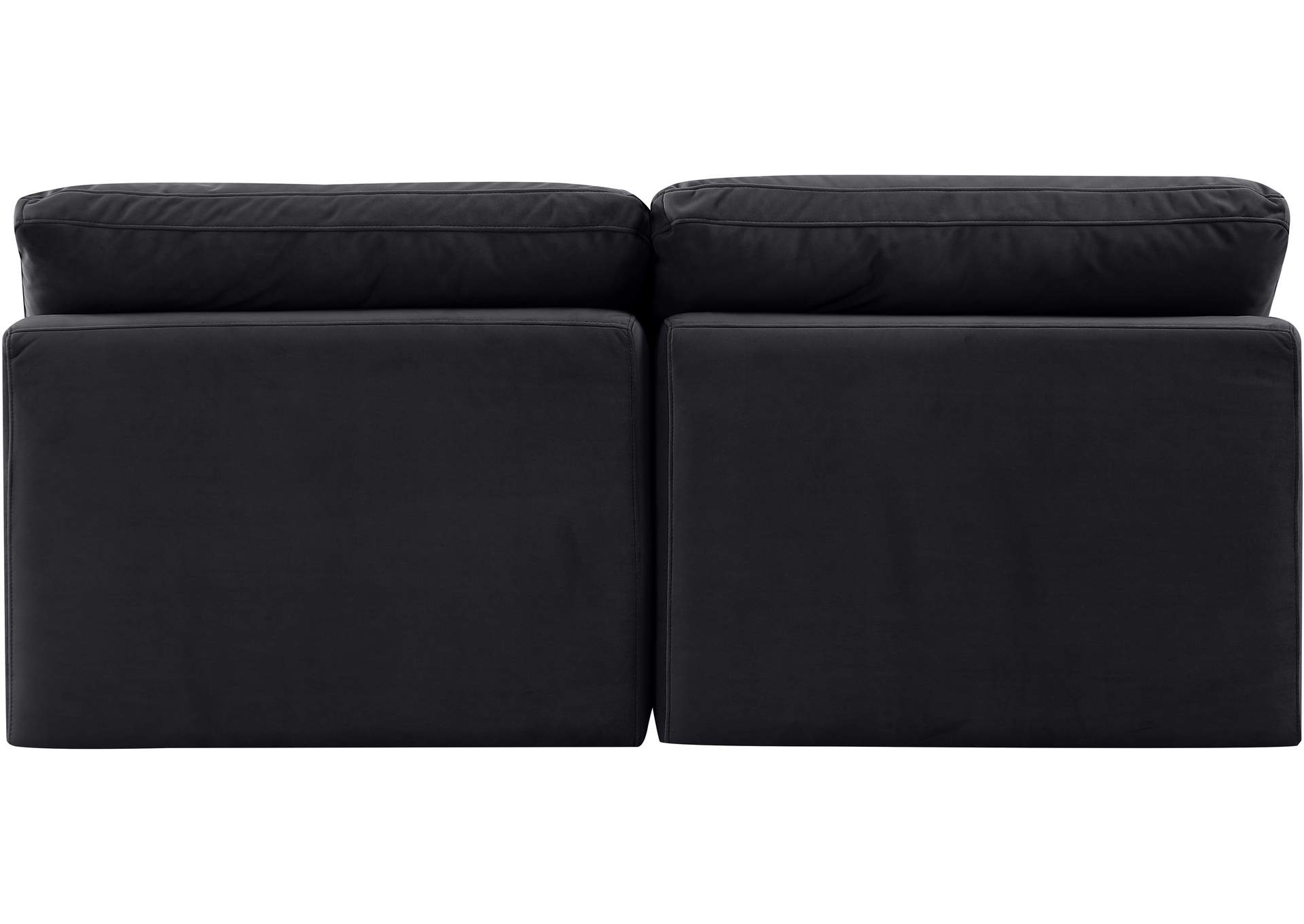 Indulge Black Velvet Modular Sofa,Meridian Furniture