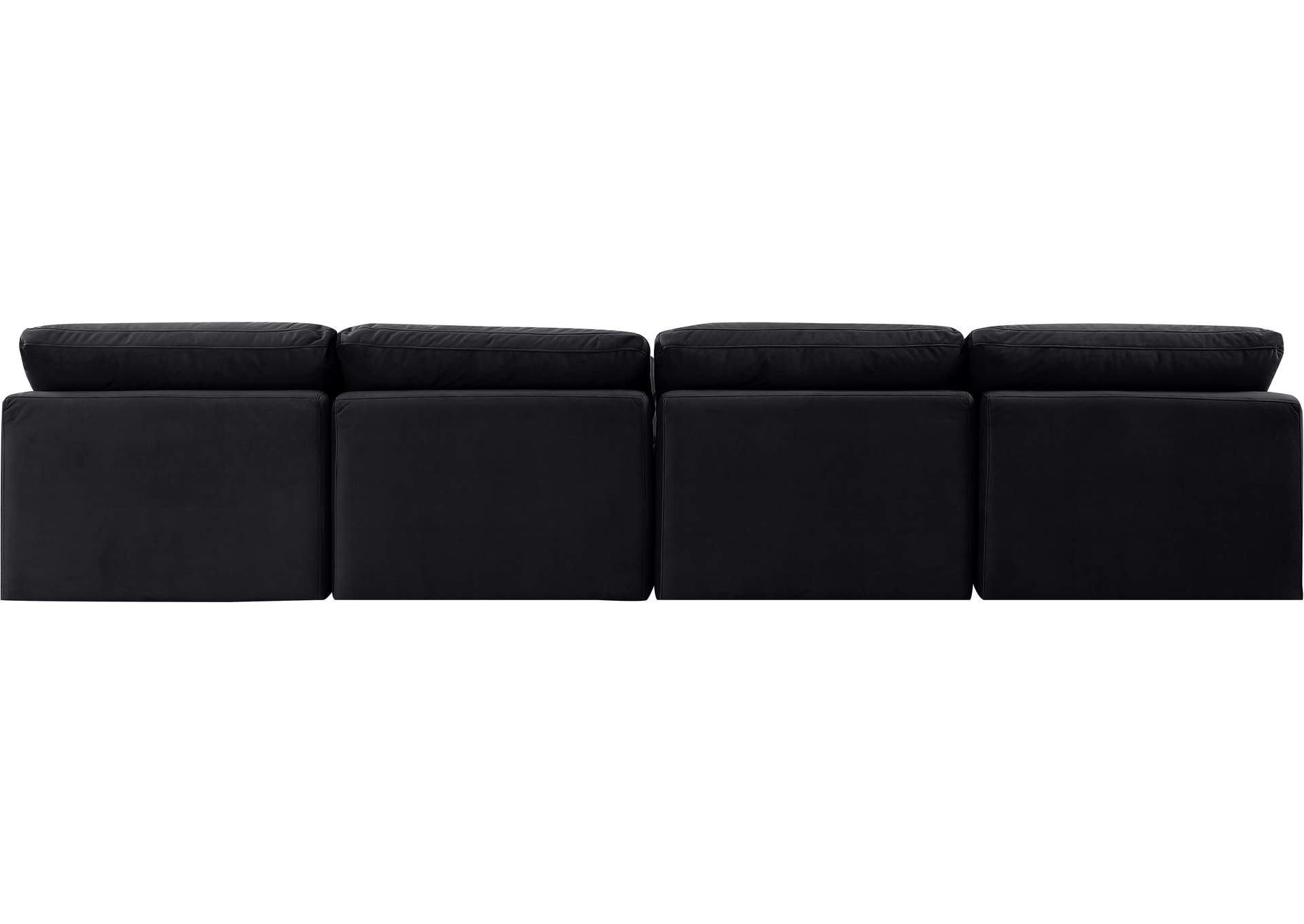 Indulge Black Velvet Modular Sofa,Meridian Furniture