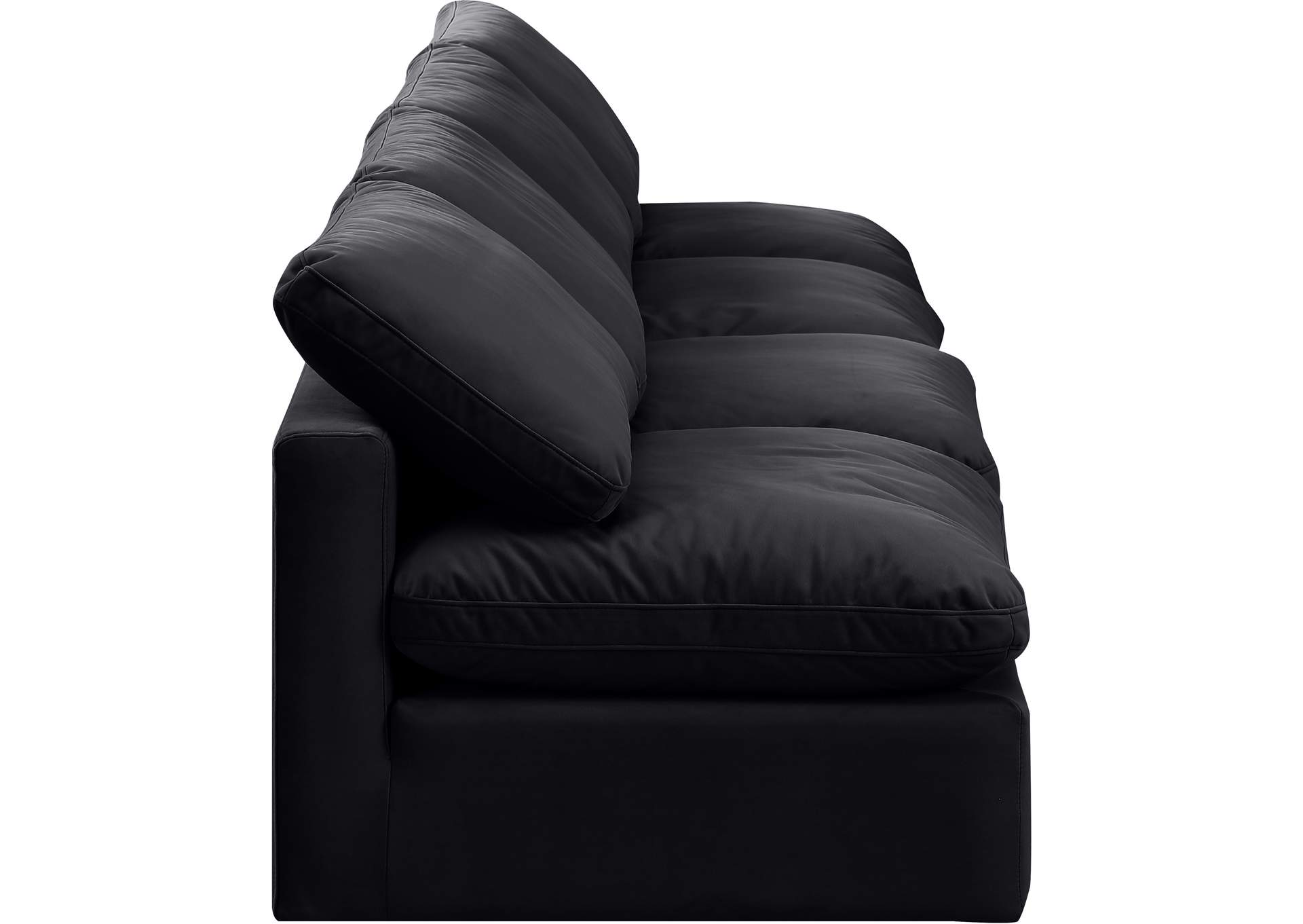 Indulge Black Velvet Modular Sofa,Meridian Furniture