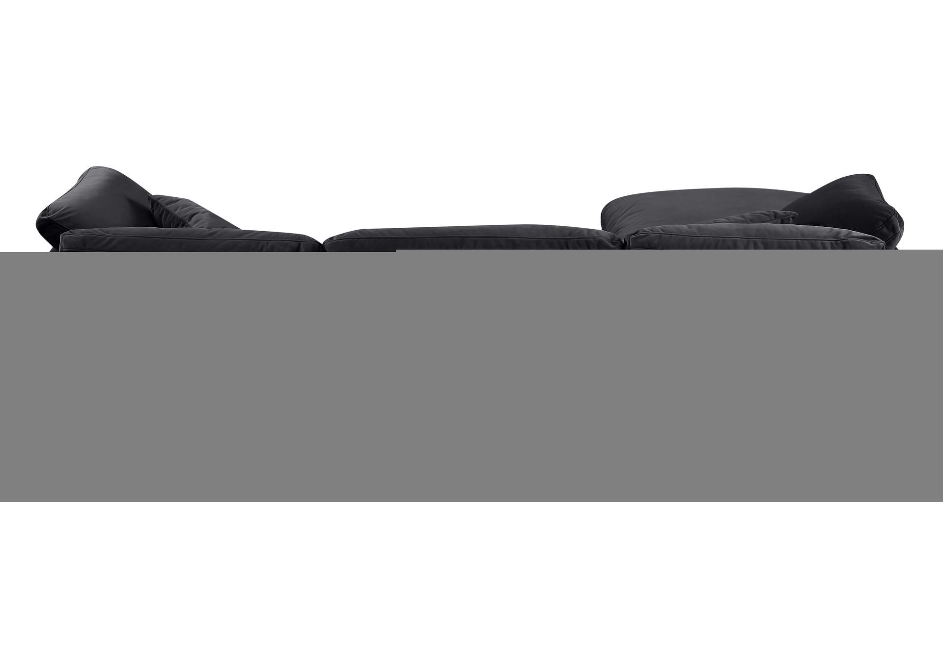 Indulge Black Velvet Modular Sectional,Meridian Furniture
