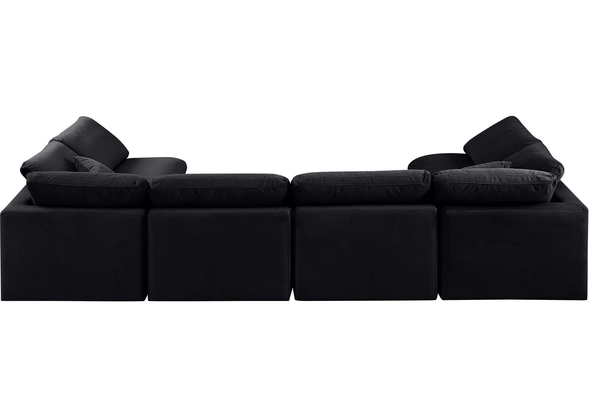 Indulge Black Velvet Modular Sectional,Meridian Furniture