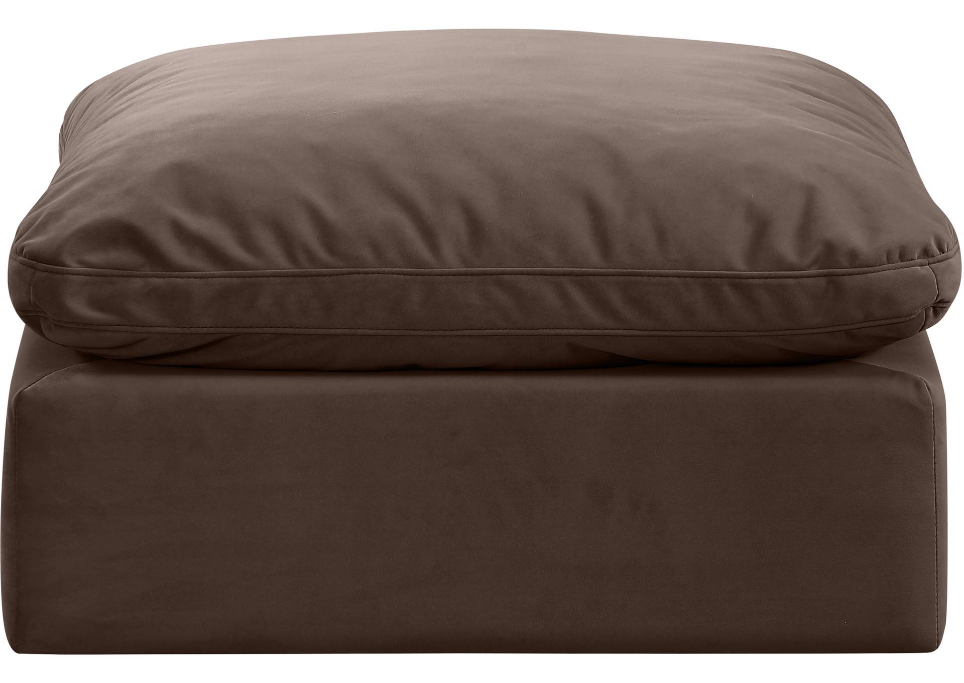 Indulge Brown Velvet Ottoman,Meridian Furniture