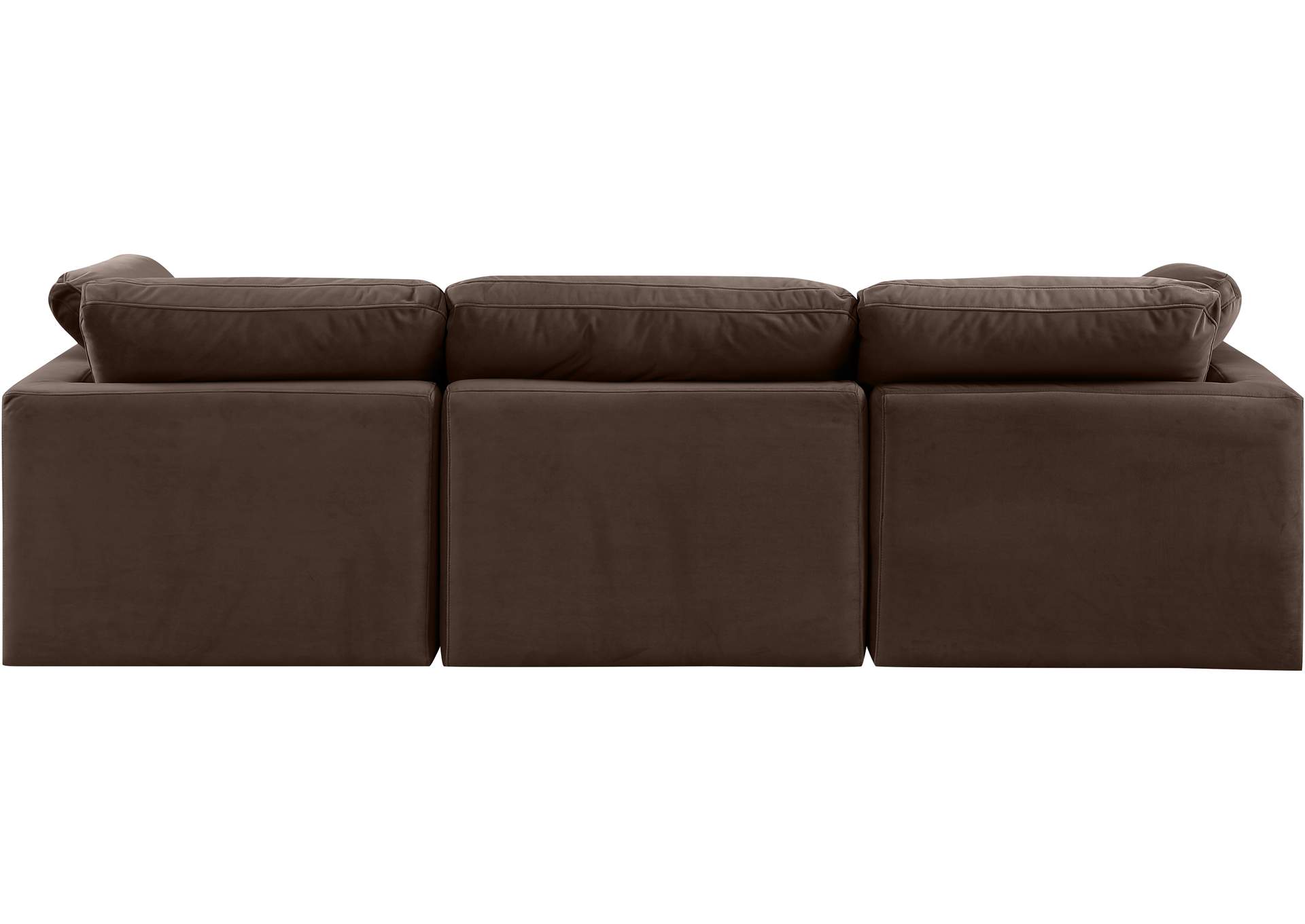 Indulge Brown Velvet Modular Sofa,Meridian Furniture