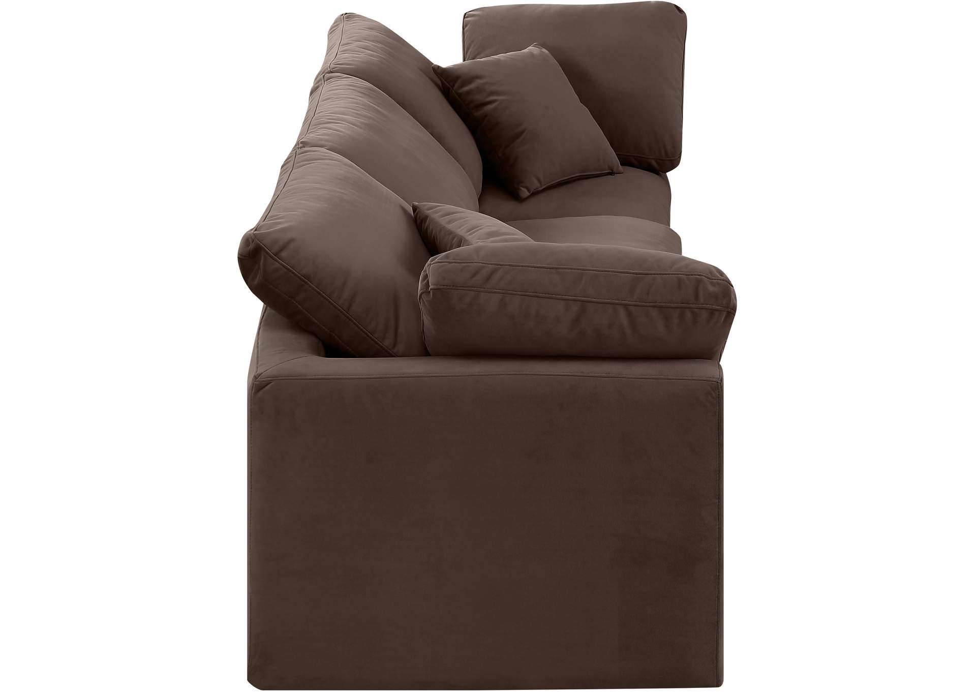 Indulge Brown Velvet Modular Sofa,Meridian Furniture