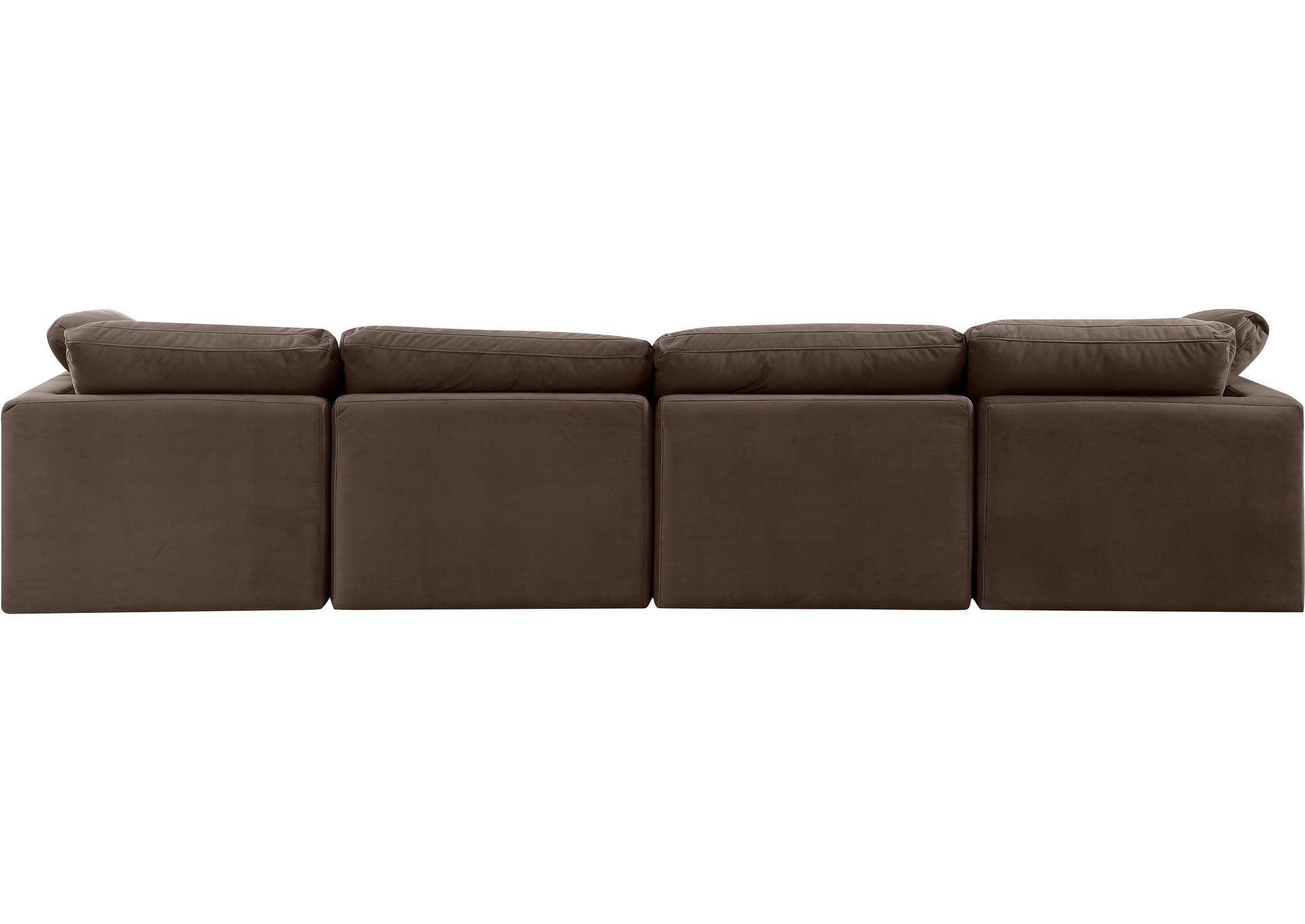 Indulge Brown Velvet Modular Sofa,Meridian Furniture