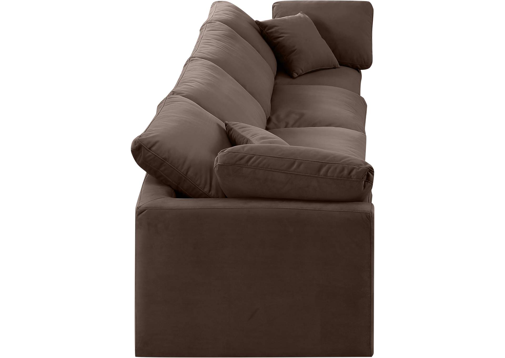 Indulge Brown Velvet Modular Sofa,Meridian Furniture