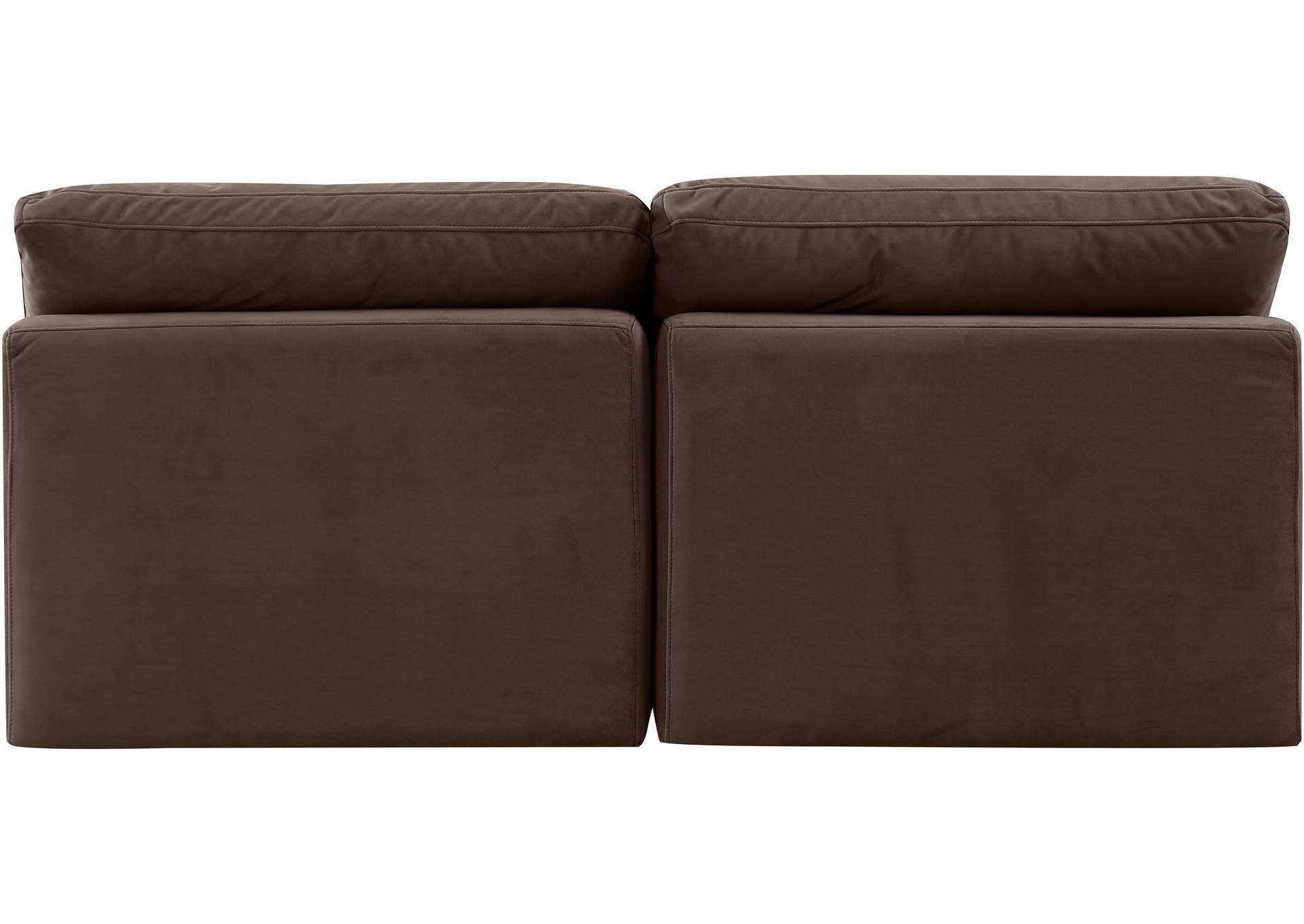 Indulge Brown Velvet Modular Sofa,Meridian Furniture