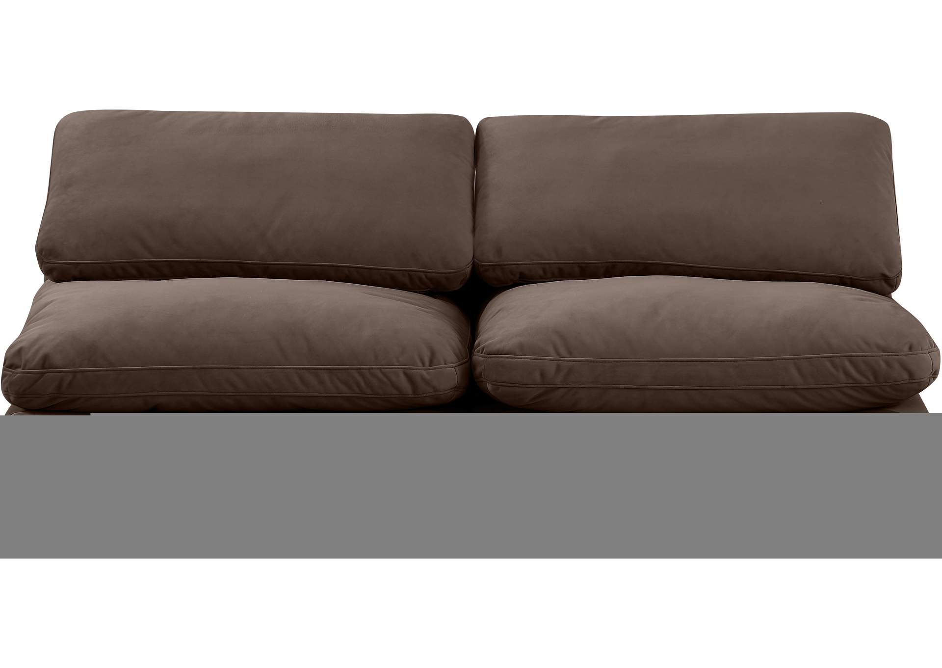 Indulge Brown Velvet Modular Sofa,Meridian Furniture