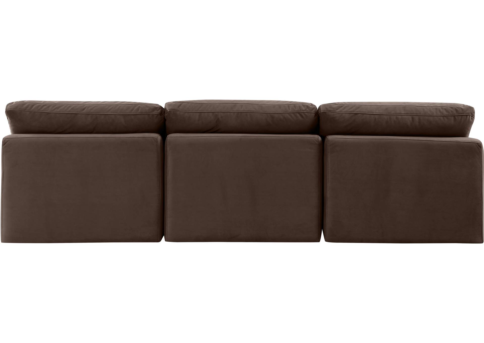 Indulge Brown Velvet Modular Sofa,Meridian Furniture