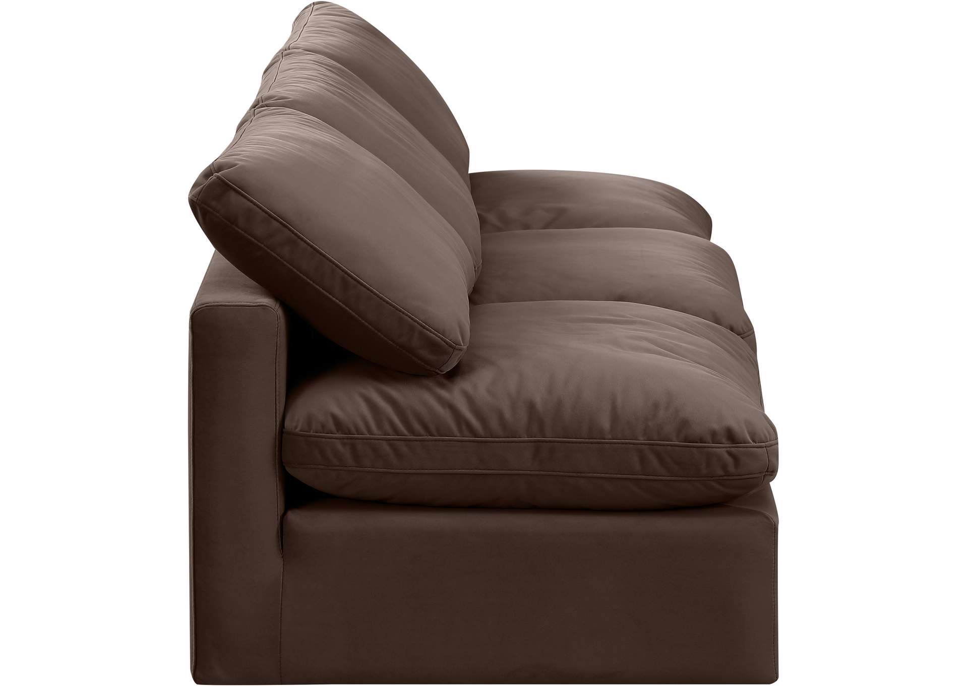 Indulge Brown Velvet Modular Sofa,Meridian Furniture