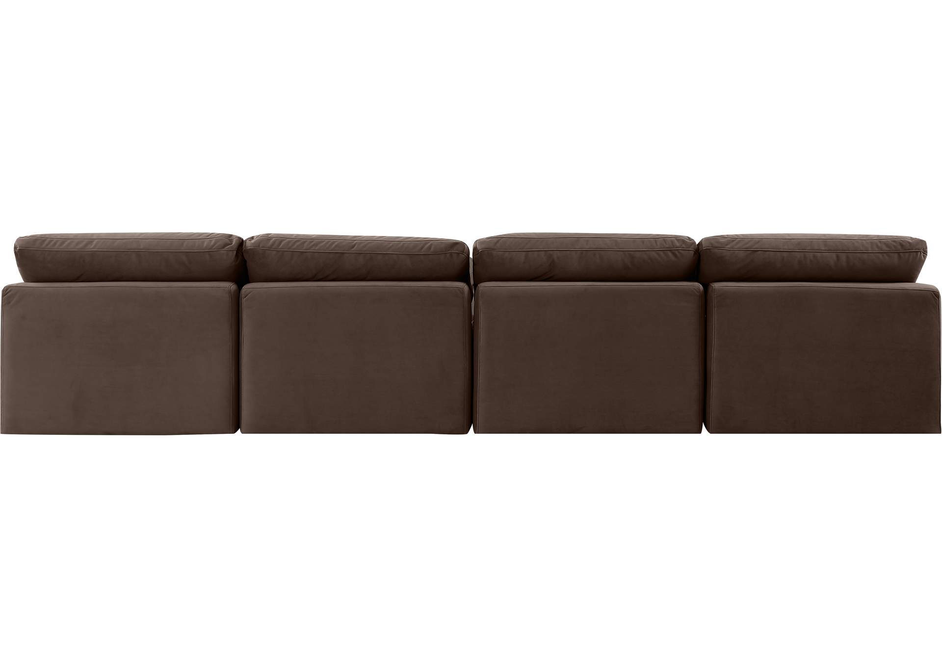 Indulge Brown Velvet Modular Sofa,Meridian Furniture