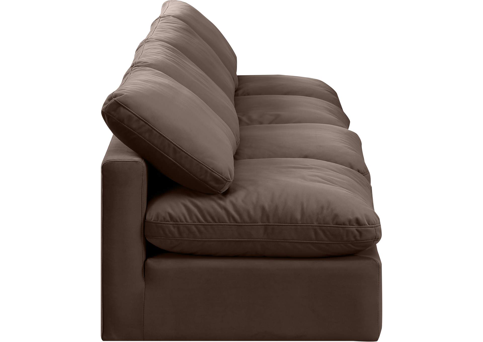 Indulge Brown Velvet Modular Sofa,Meridian Furniture