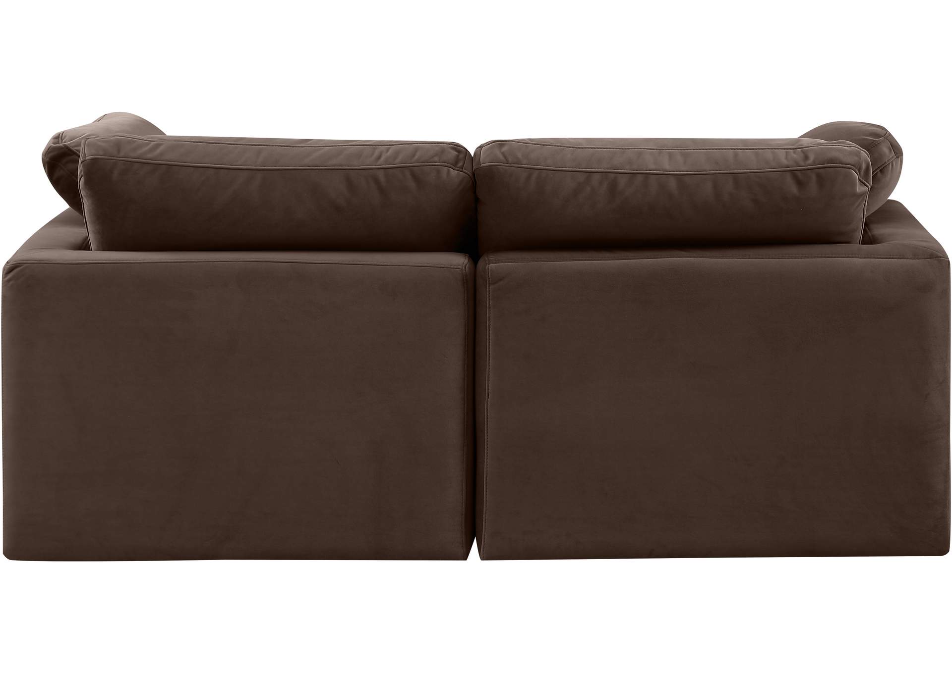Indulge Brown Velvet Modular Sofa,Meridian Furniture