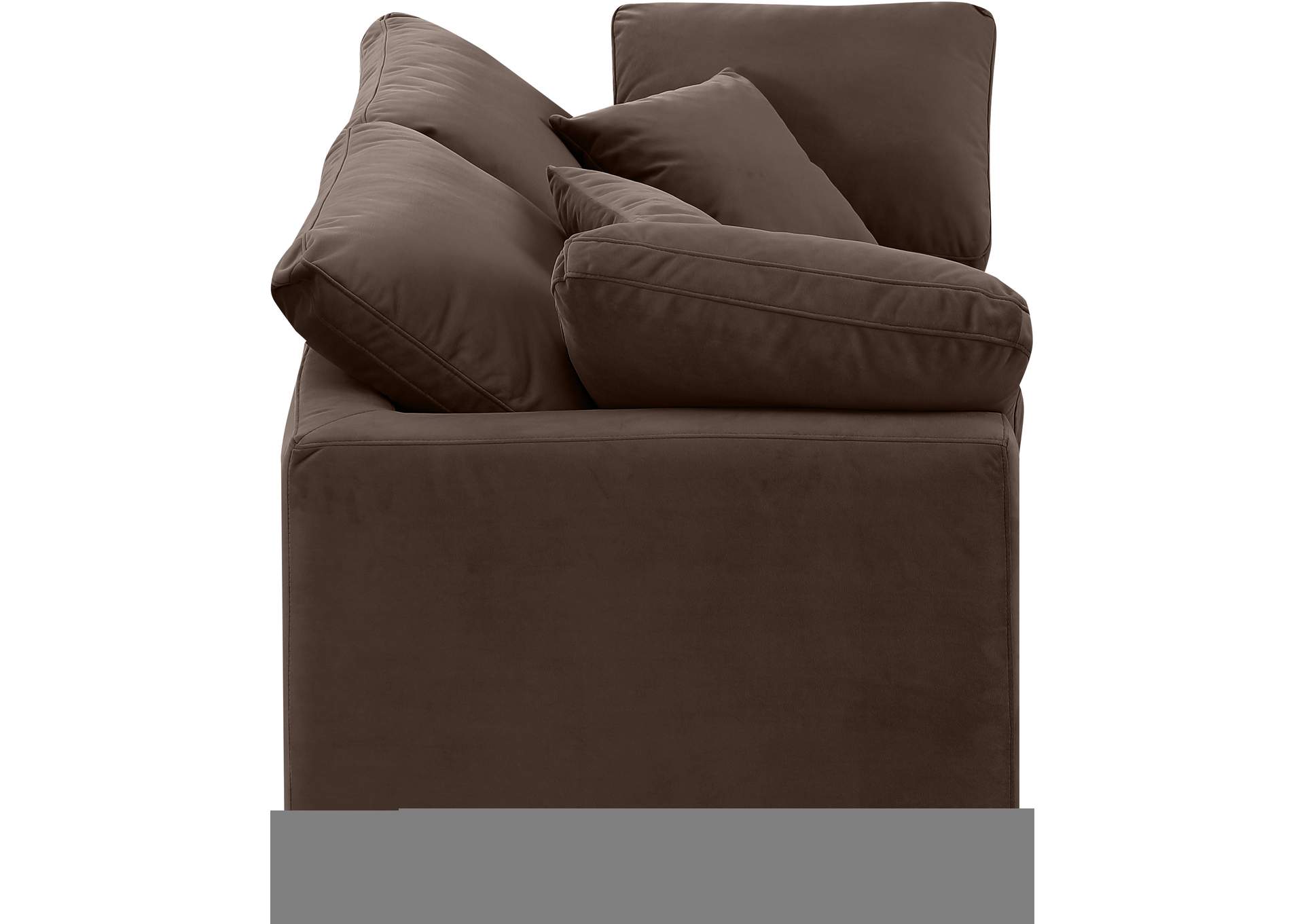 Indulge Brown Velvet Modular Sofa,Meridian Furniture