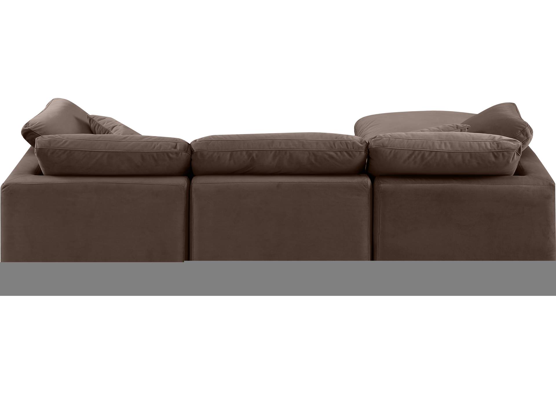 Indulge Brown Velvet Modular Sectional,Meridian Furniture