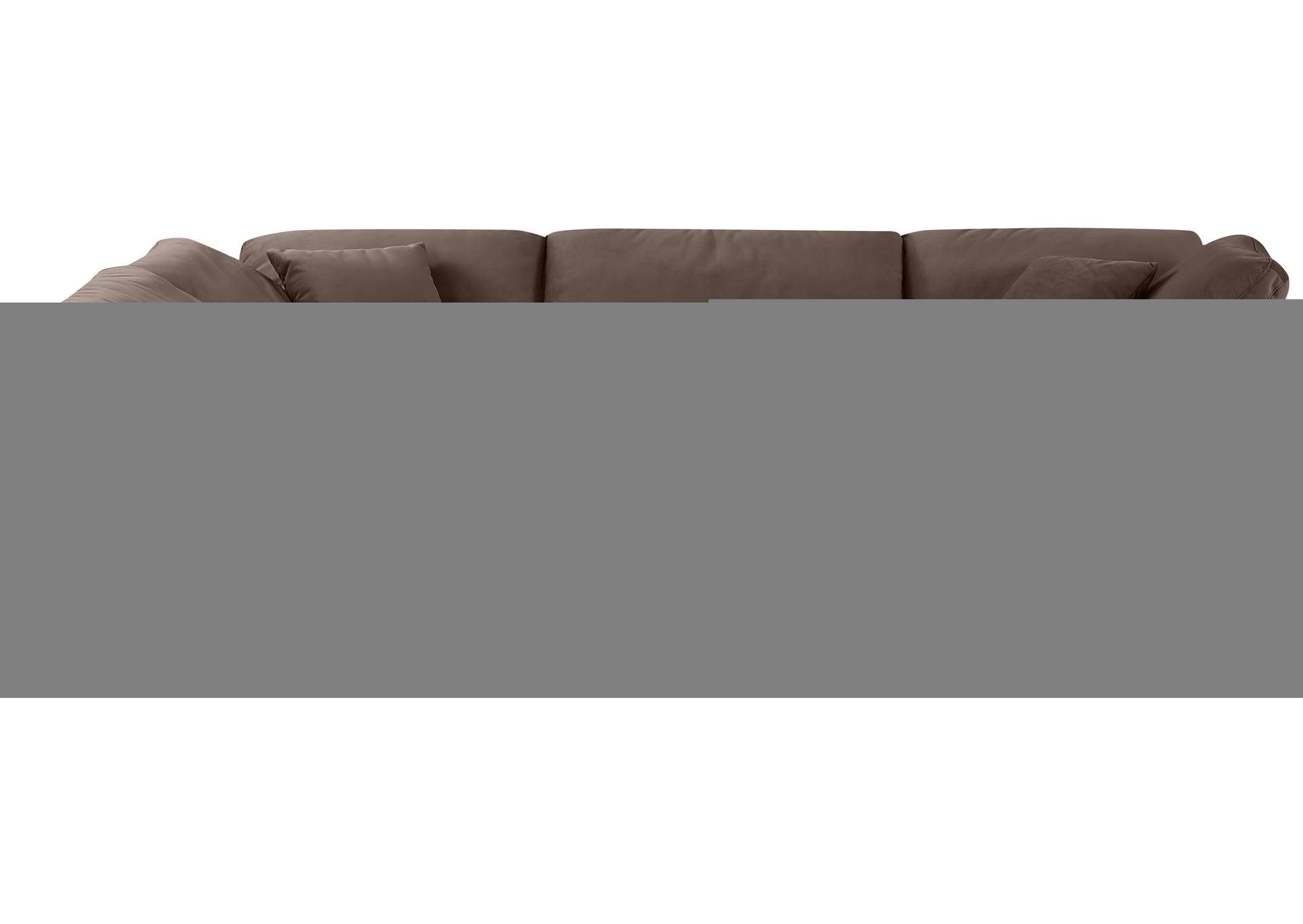 Indulge Brown Velvet Modular Sectional,Meridian Furniture