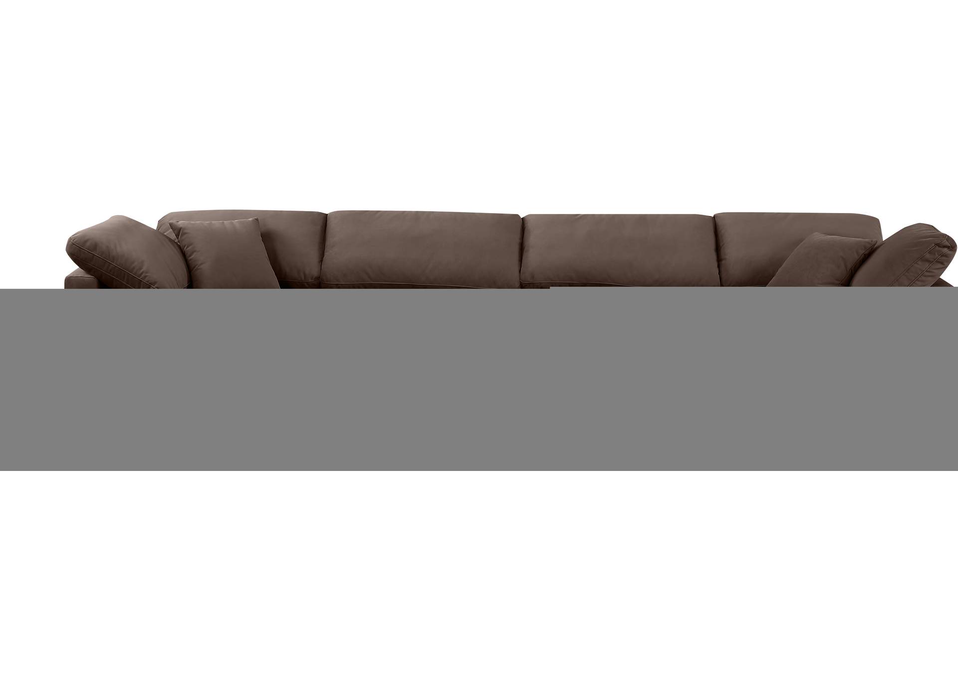 Indulge Brown Velvet Modular Sectional,Meridian Furniture