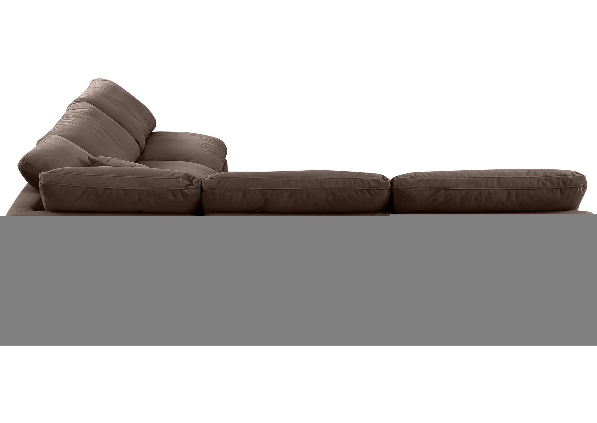 Indulge Brown Velvet Modular Sectional,Meridian Furniture