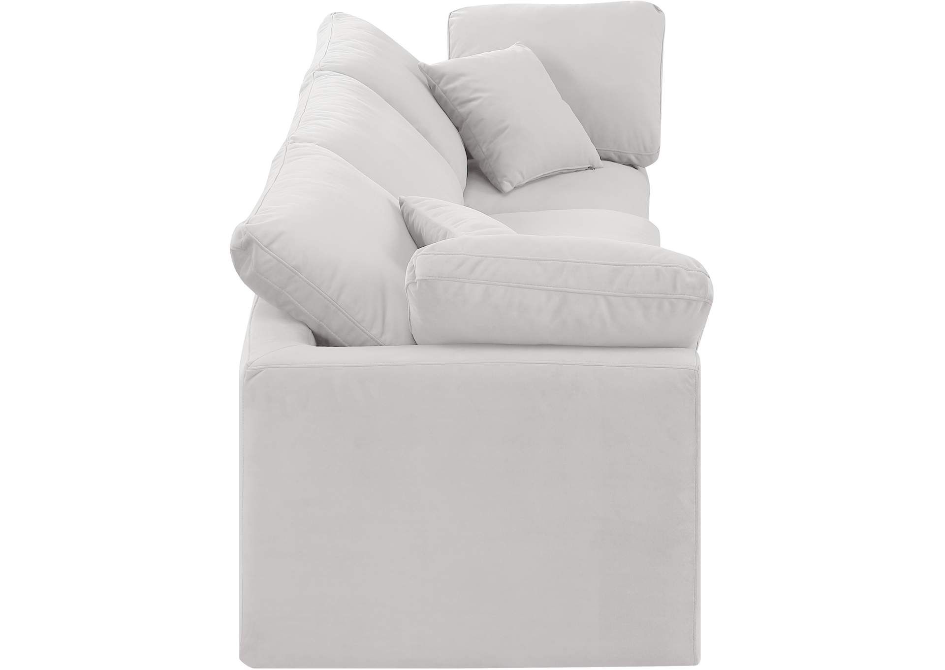 Indulge Cream Velvet Modular Sofa,Meridian Furniture