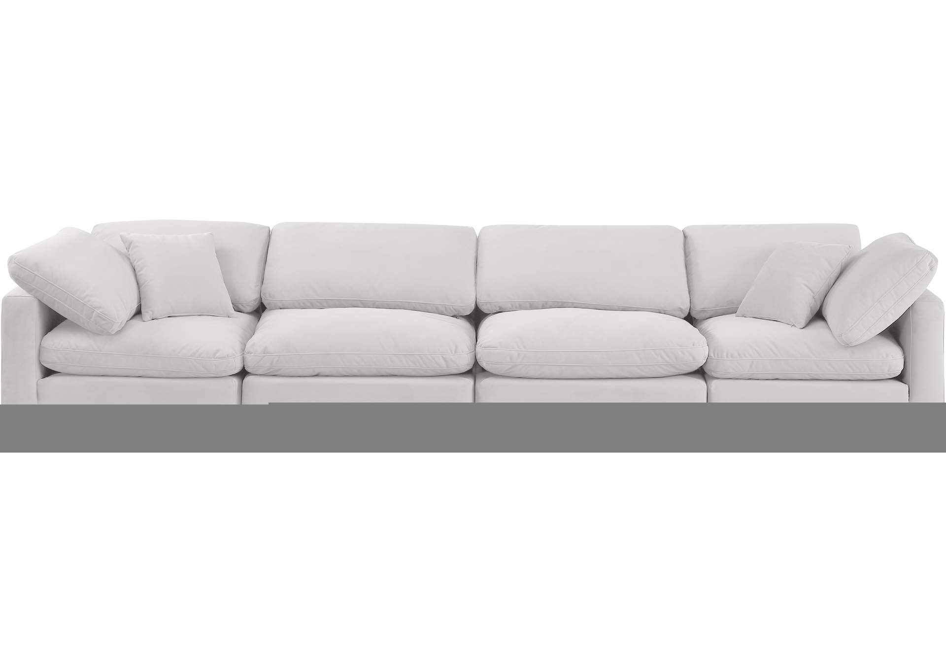 Indulge Cream Velvet Modular Sofa,Meridian Furniture