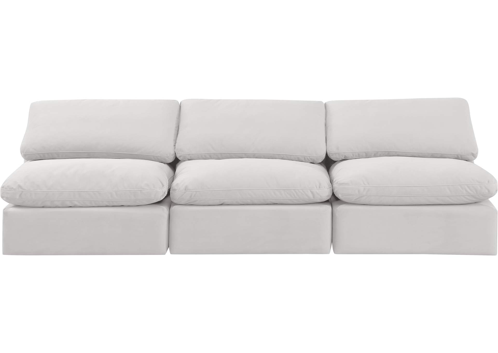 Indulge Cream Velvet Modular Sofa,Meridian Furniture