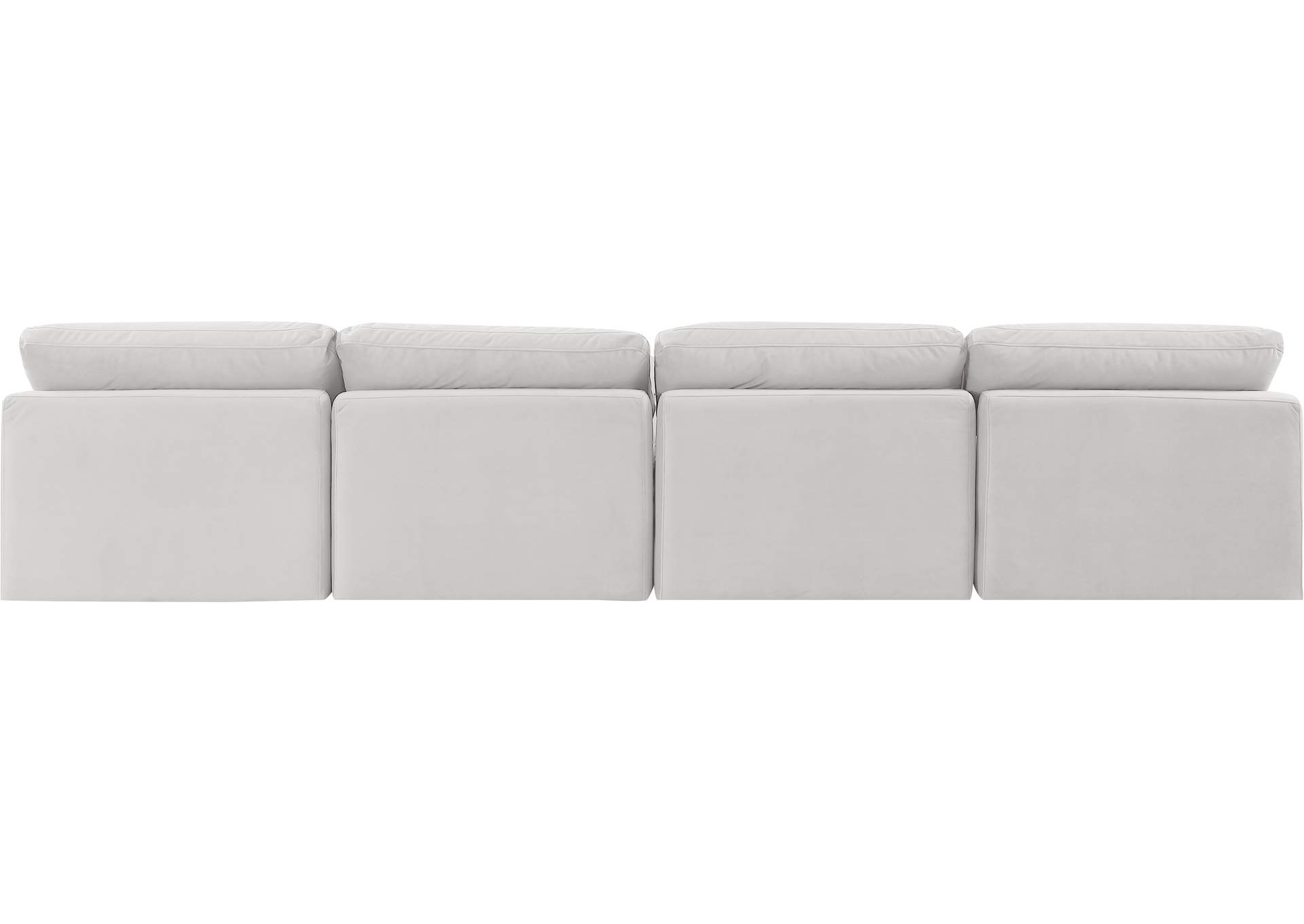 Indulge Cream Velvet Modular Sofa,Meridian Furniture