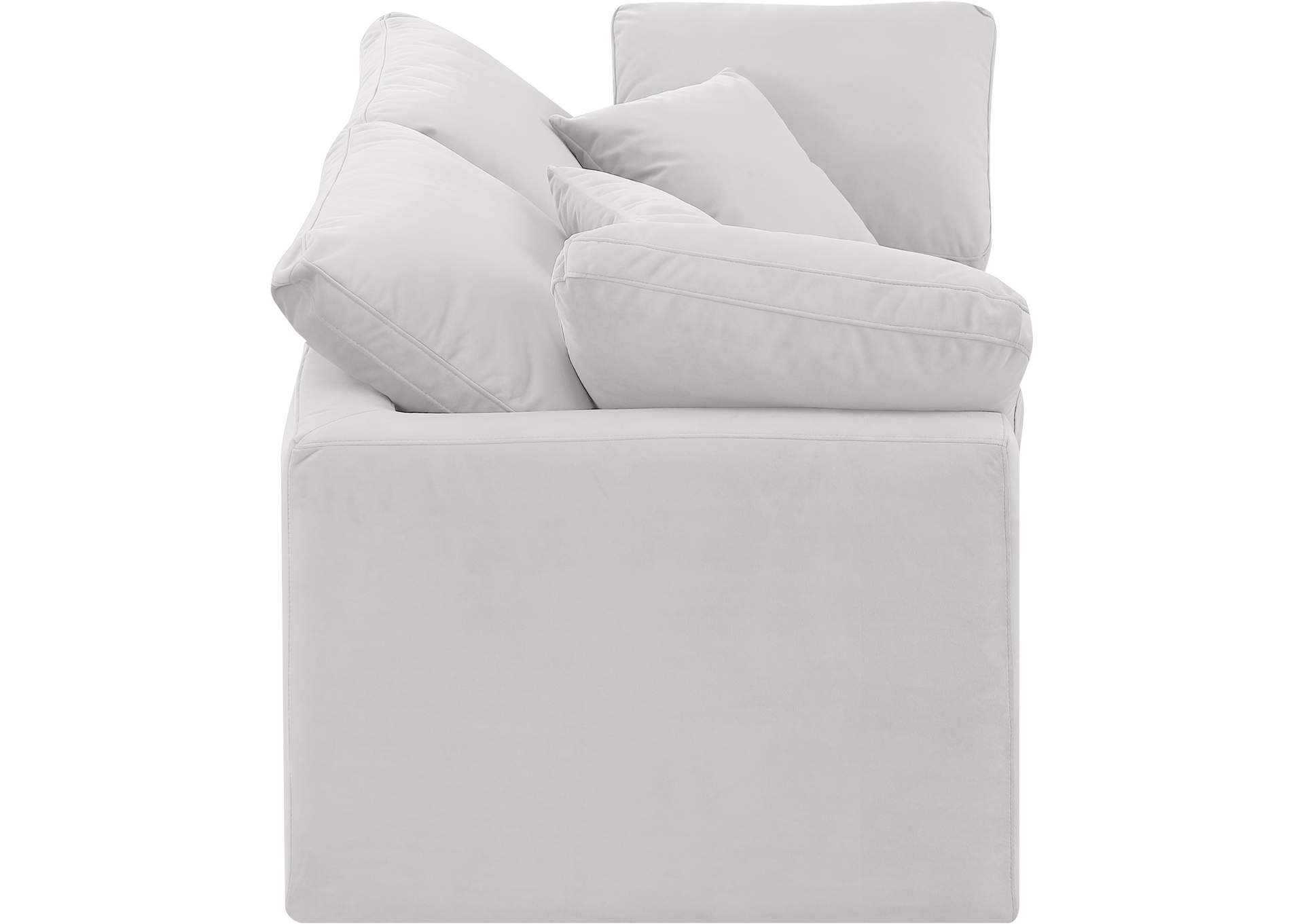 Indulge Cream Velvet Modular Sofa,Meridian Furniture