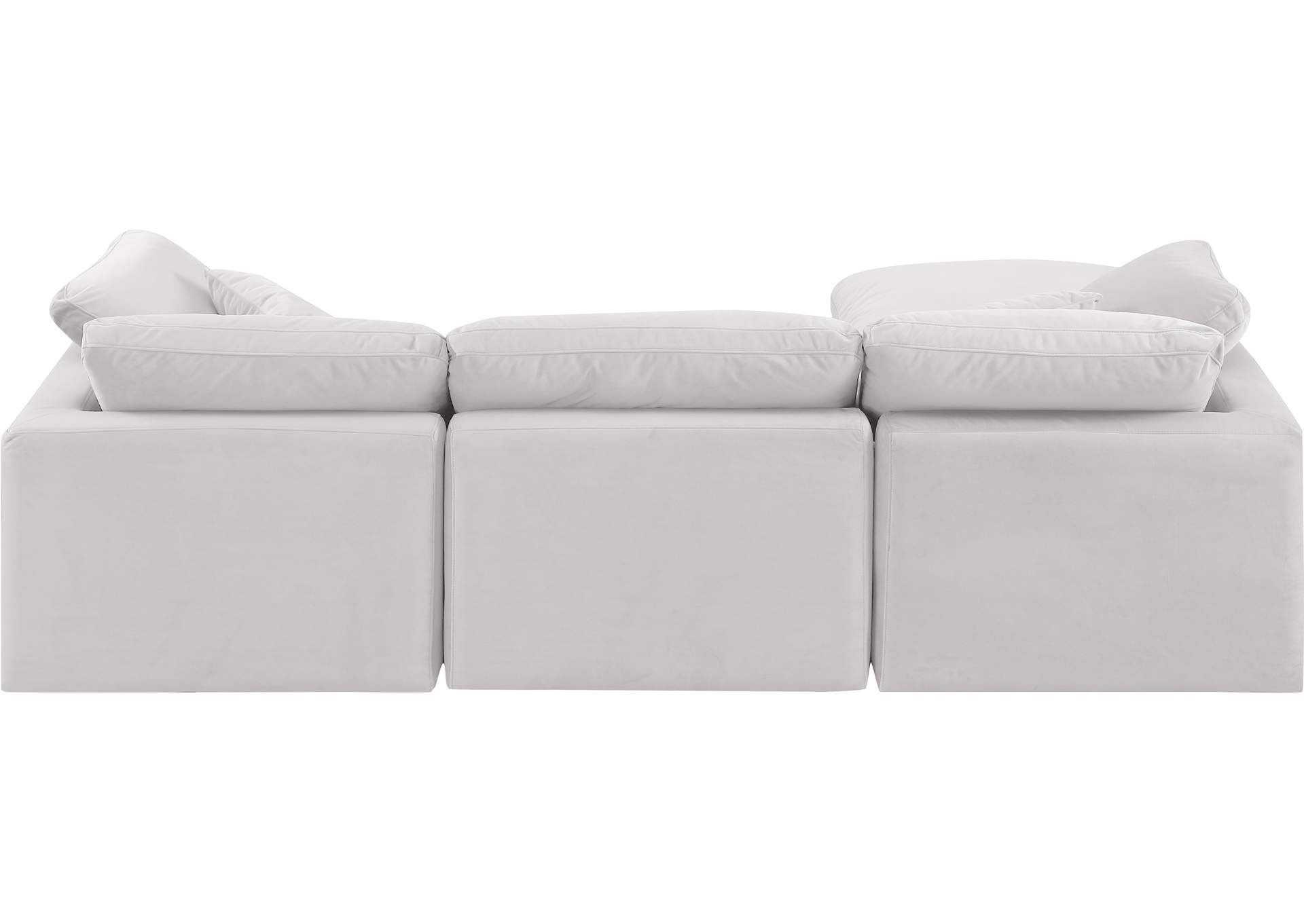 Indulge Cream Velvet Modular Sectional,Meridian Furniture
