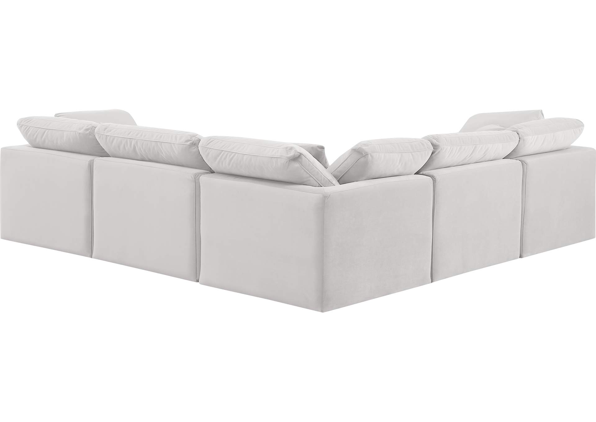 Indulge Cream Velvet Modular Sectional,Meridian Furniture