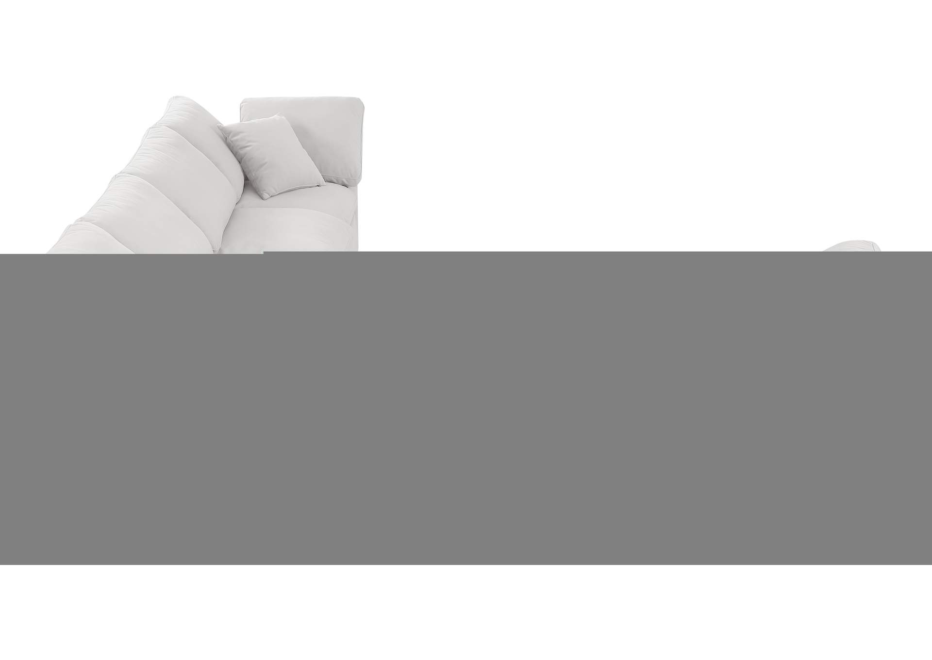 Indulge Cream Velvet Modular Sectional,Meridian Furniture
