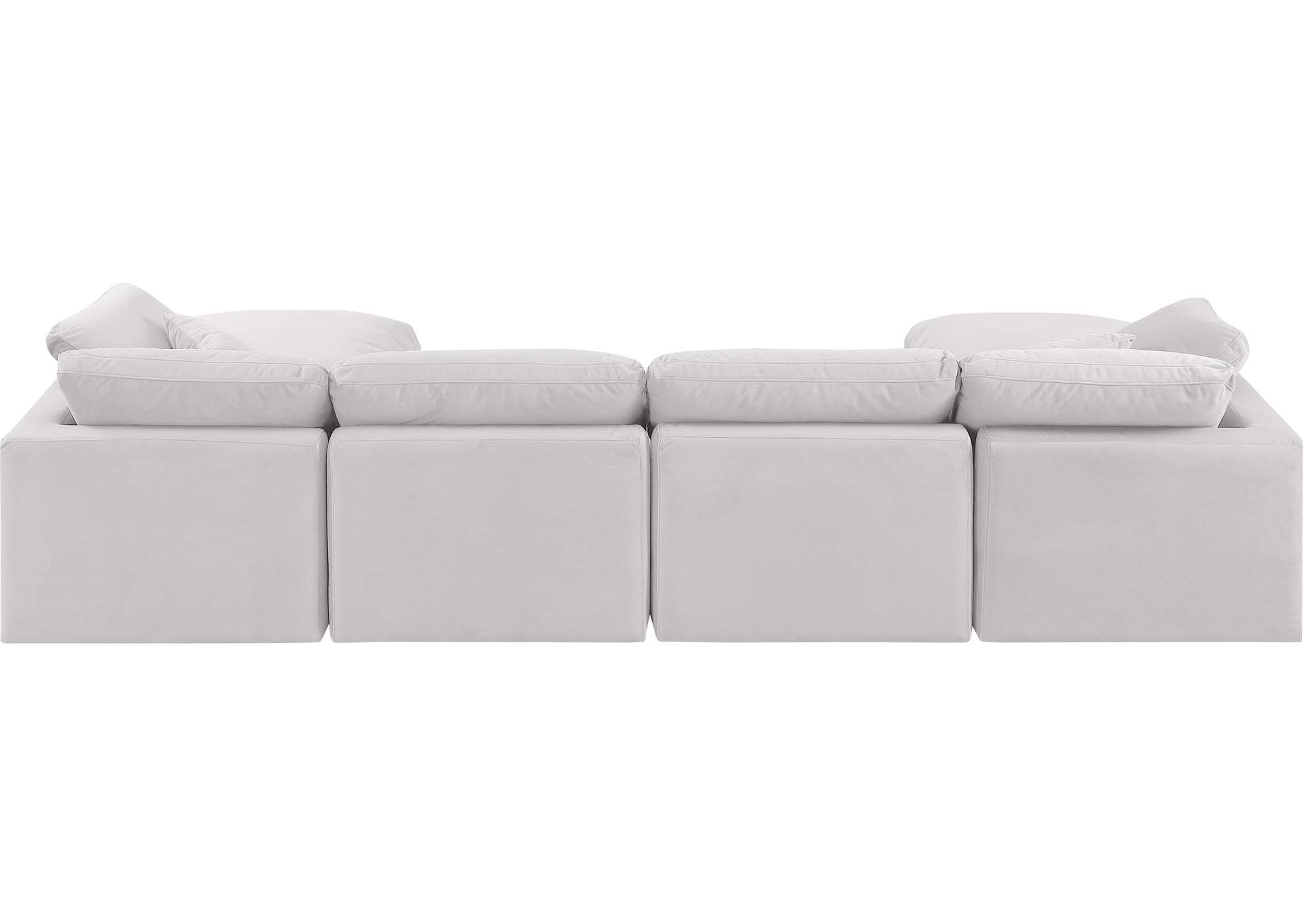 Indulge Cream Velvet Modular Sectional,Meridian Furniture
