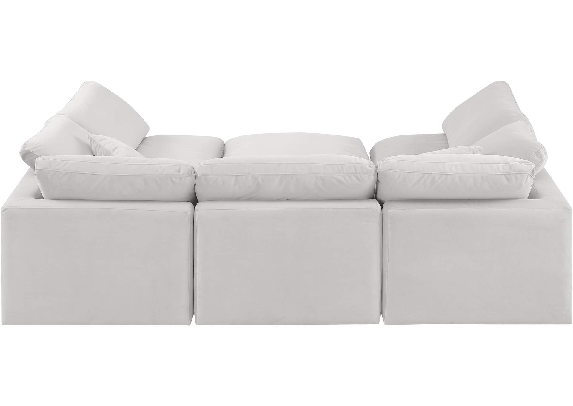 Indulge Cream Velvet Modular Sectional,Meridian Furniture