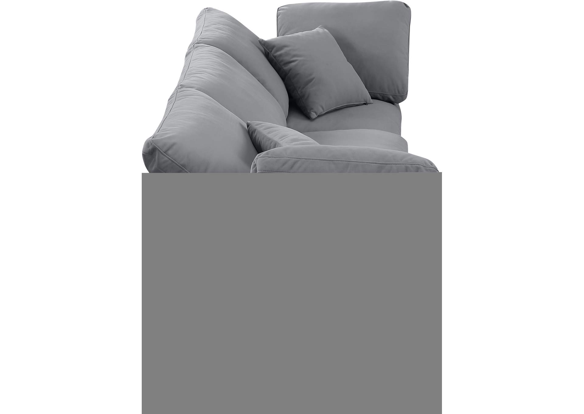 Indulge Grey Velvet Modular Sofa,Meridian Furniture