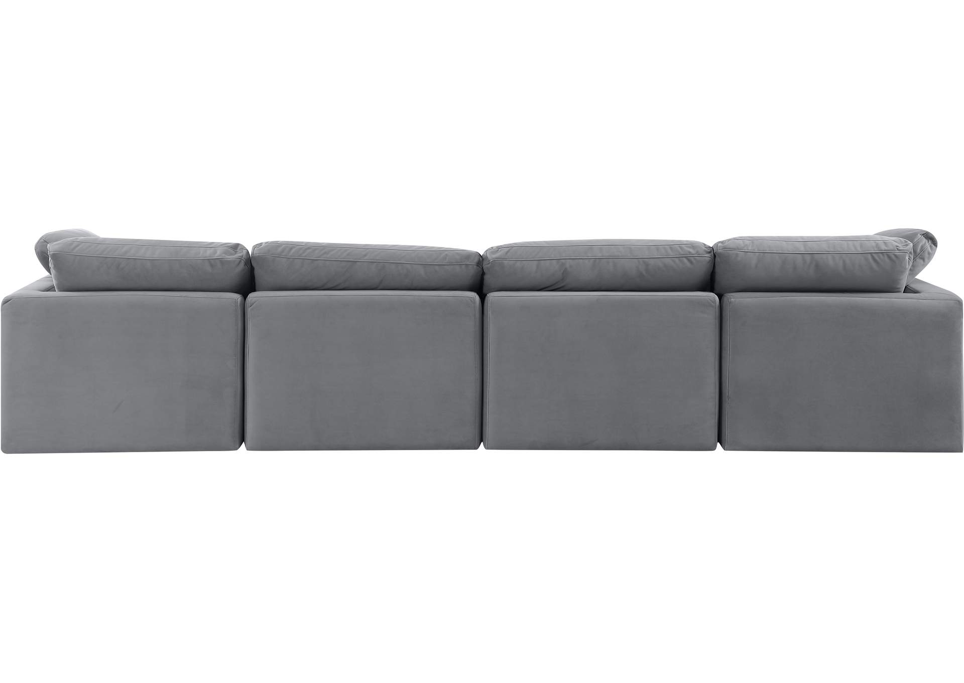 Indulge Grey Velvet Modular Sofa,Meridian Furniture