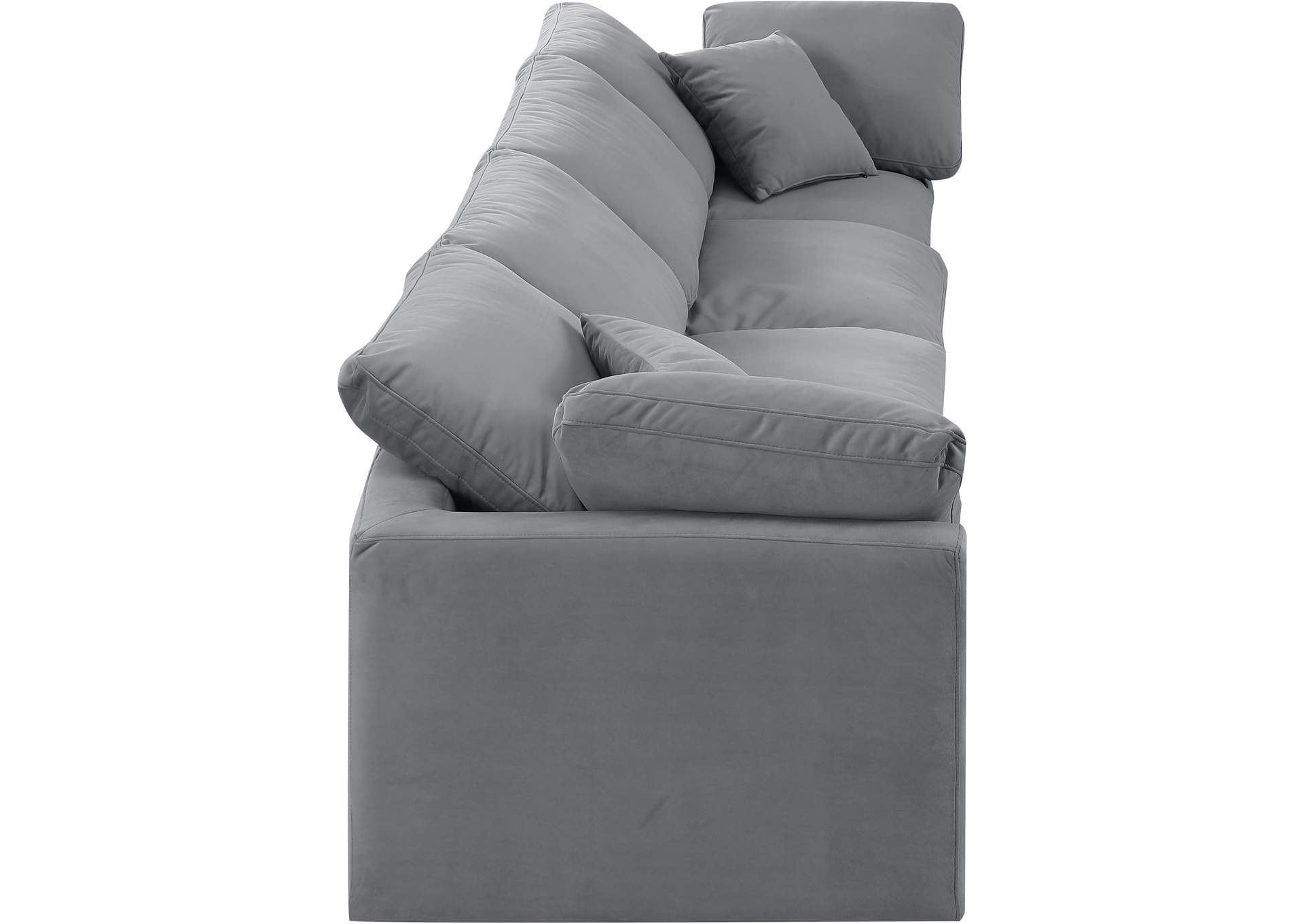 Indulge Grey Velvet Modular Sofa,Meridian Furniture