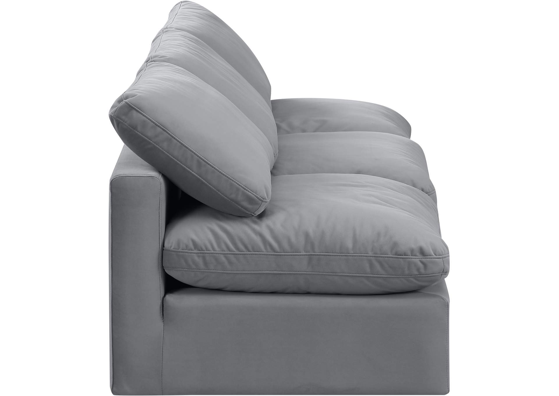 Indulge Grey Velvet Modular Sofa,Meridian Furniture