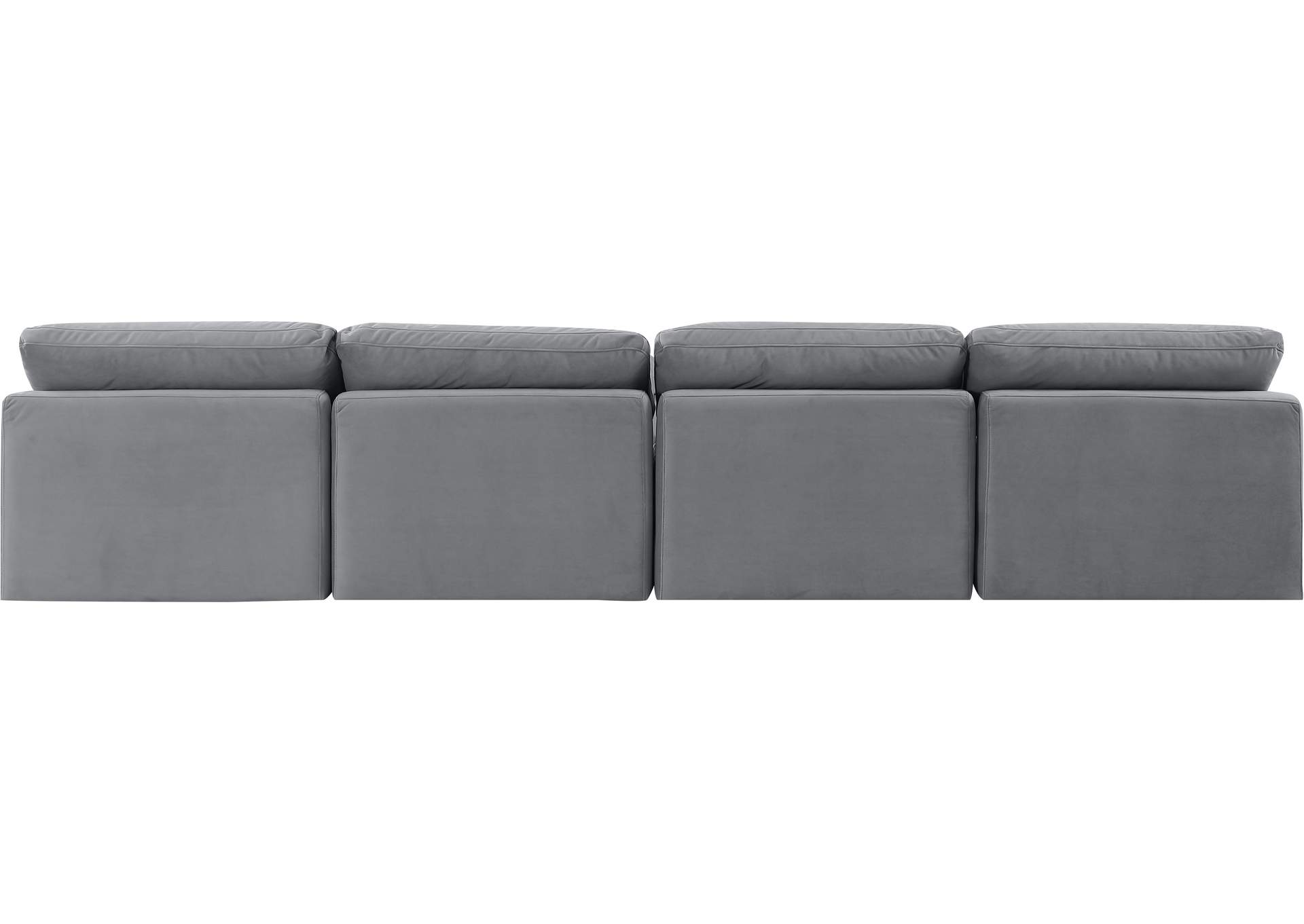 Indulge Grey Velvet Modular Sofa,Meridian Furniture