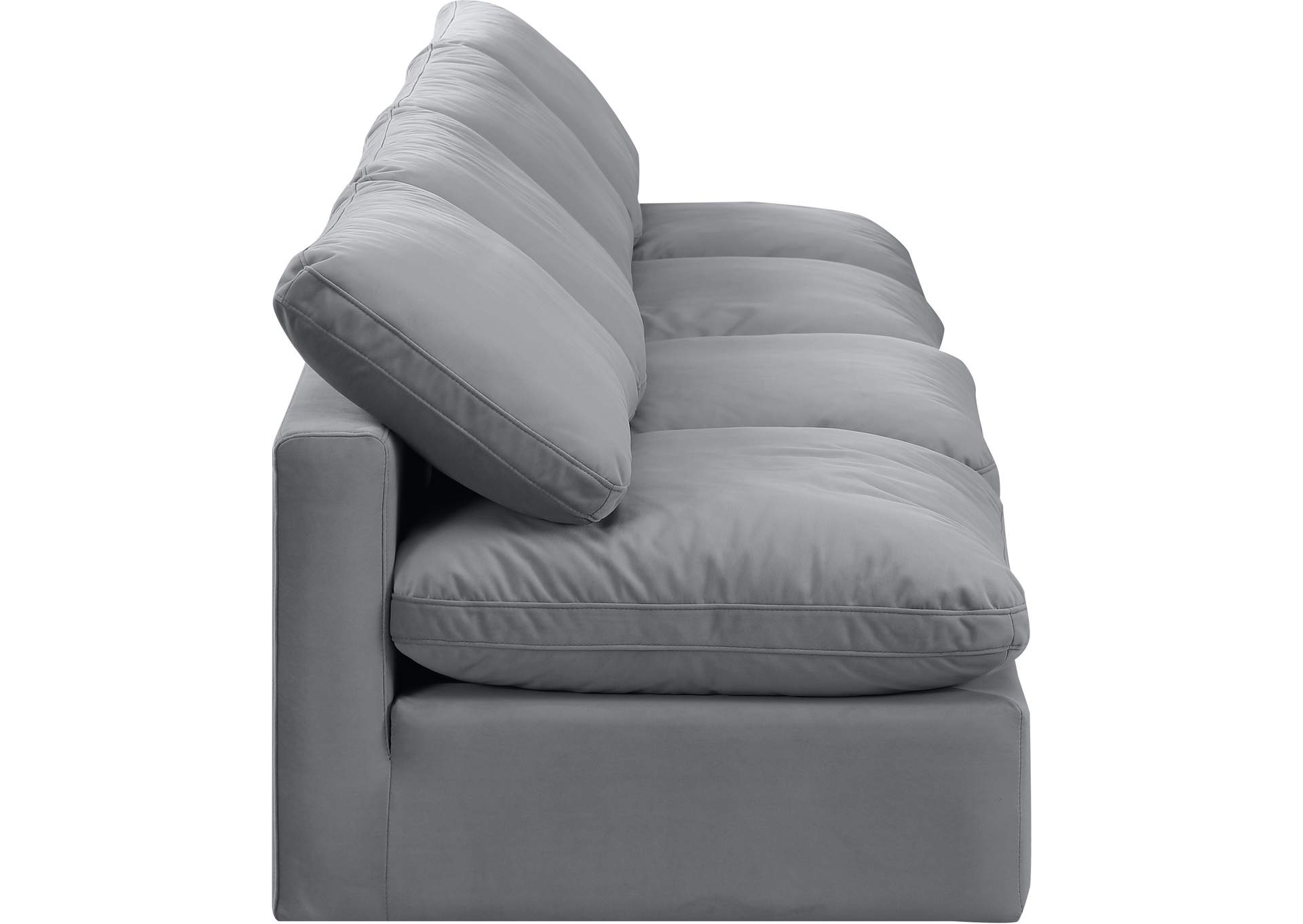 Indulge Grey Velvet Modular Sofa,Meridian Furniture