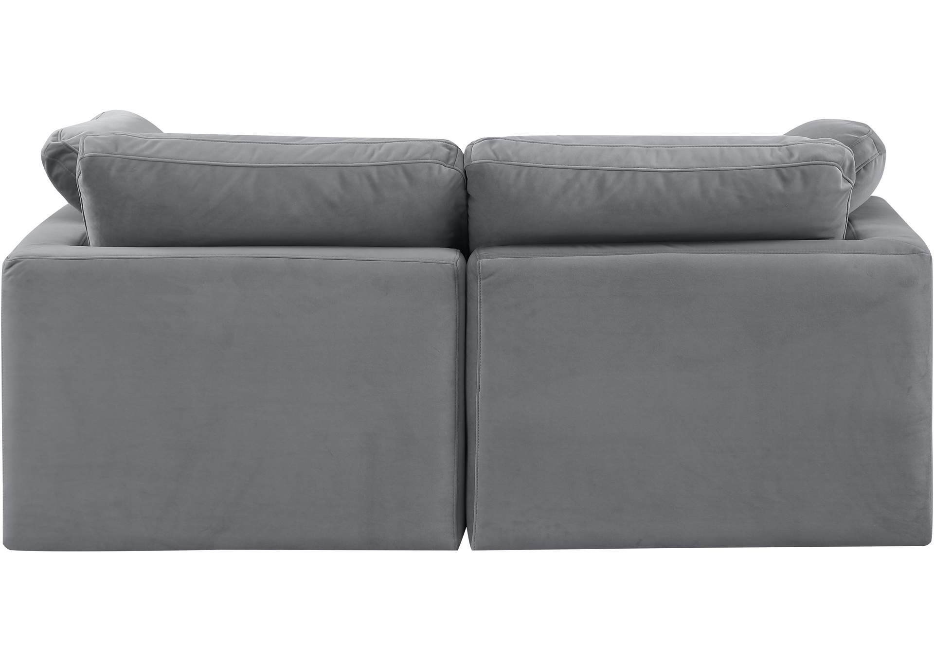 Indulge Grey Velvet Modular Sofa,Meridian Furniture