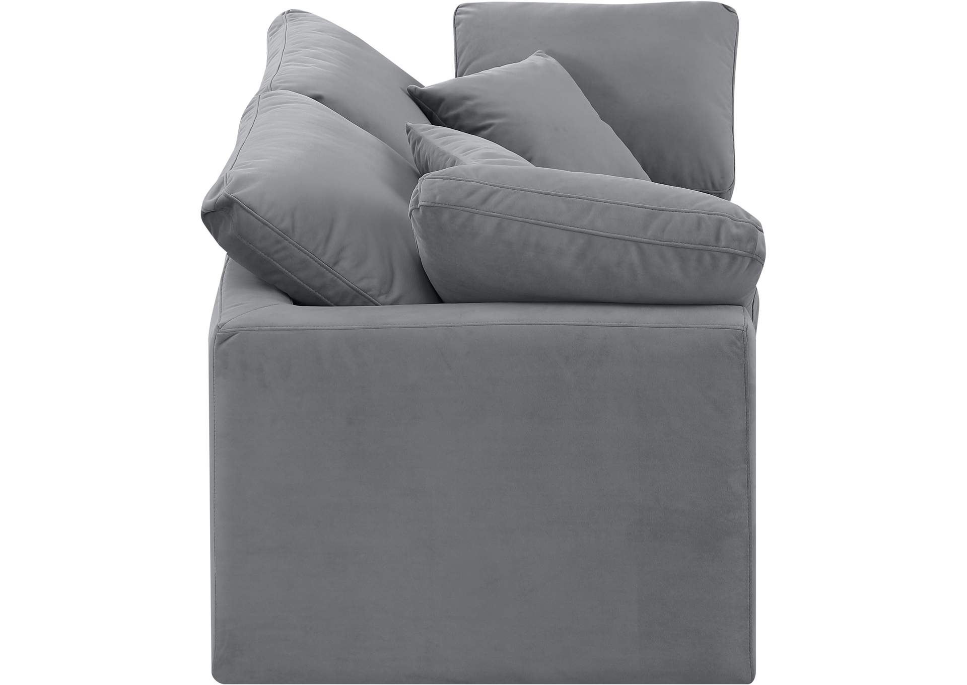 Indulge Grey Velvet Modular Sofa,Meridian Furniture