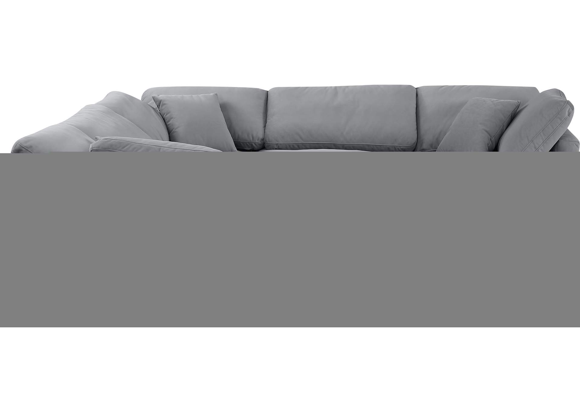 Indulge Grey Velvet Modular Sectional,Meridian Furniture
