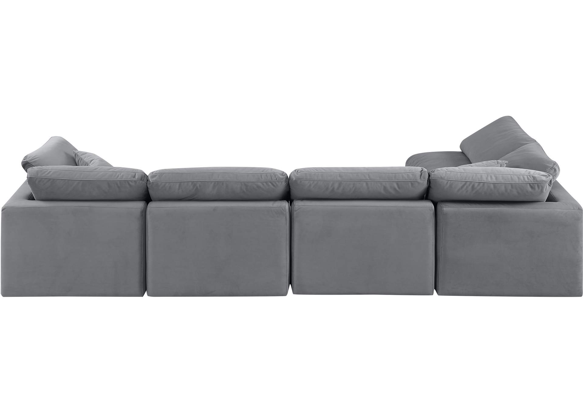 Indulge Grey Velvet Modular Sectional,Meridian Furniture