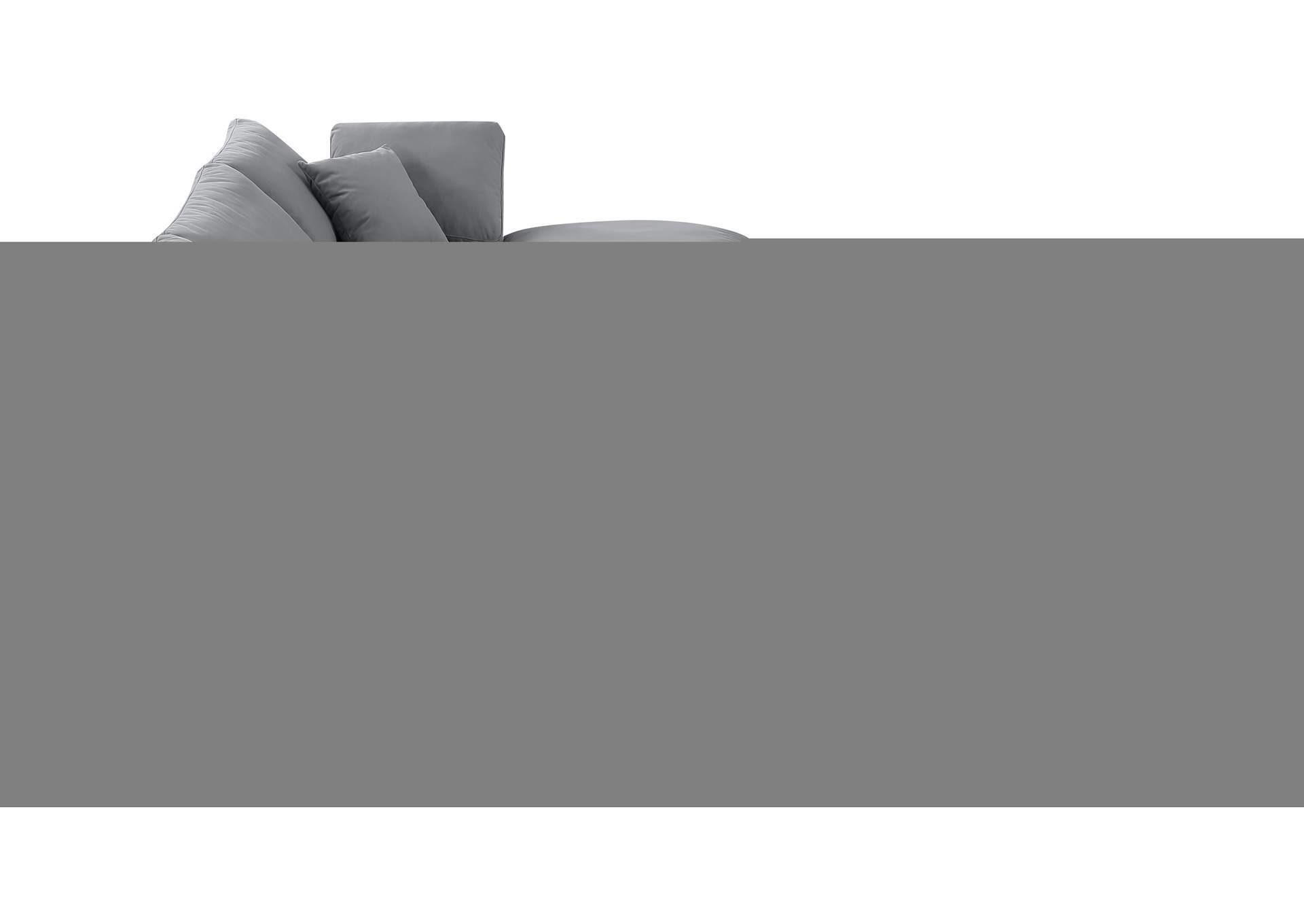 Indulge Grey Velvet Modular Sectional,Meridian Furniture