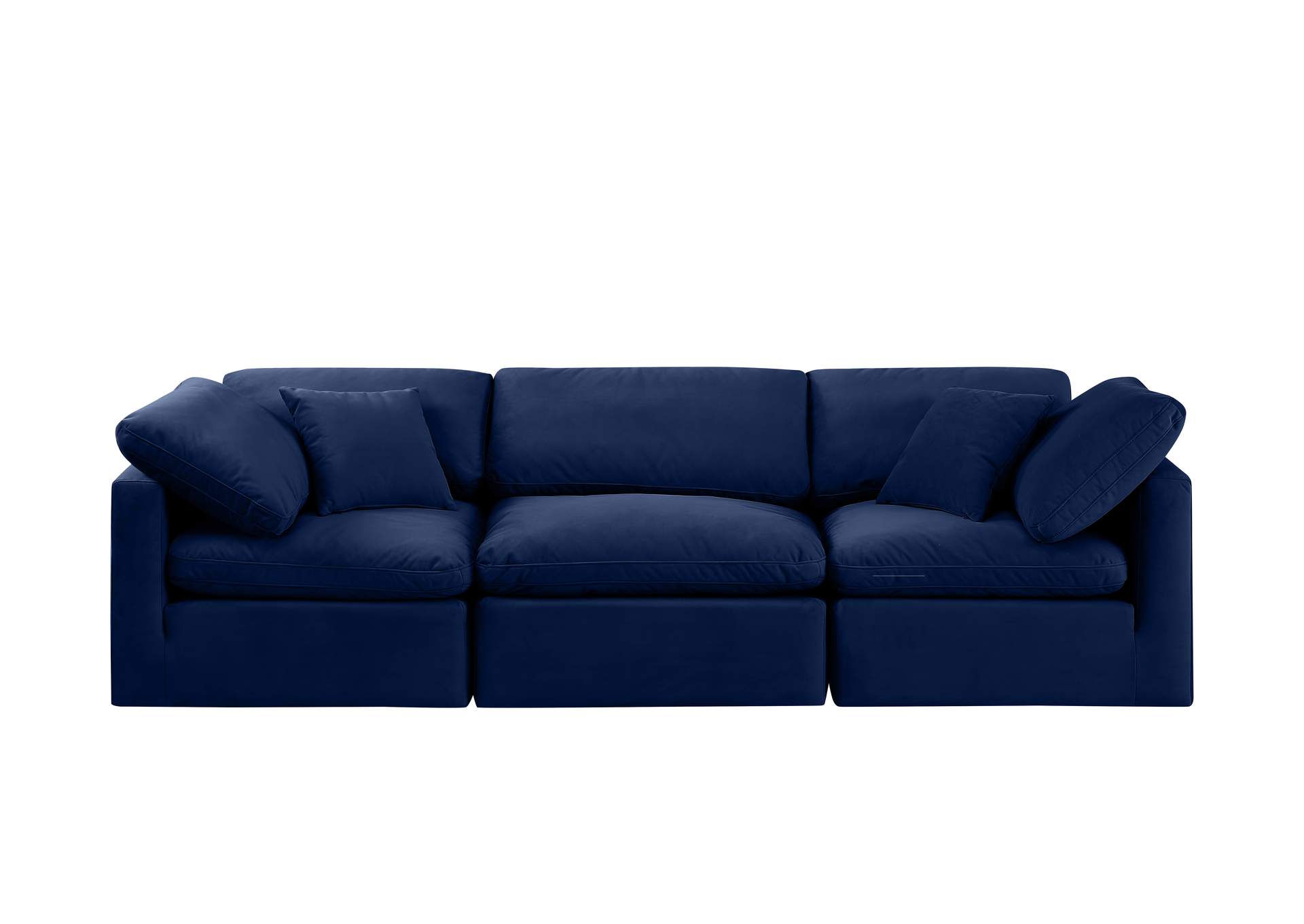 Indulge Navy Velvet Modular Sofa,Meridian Furniture